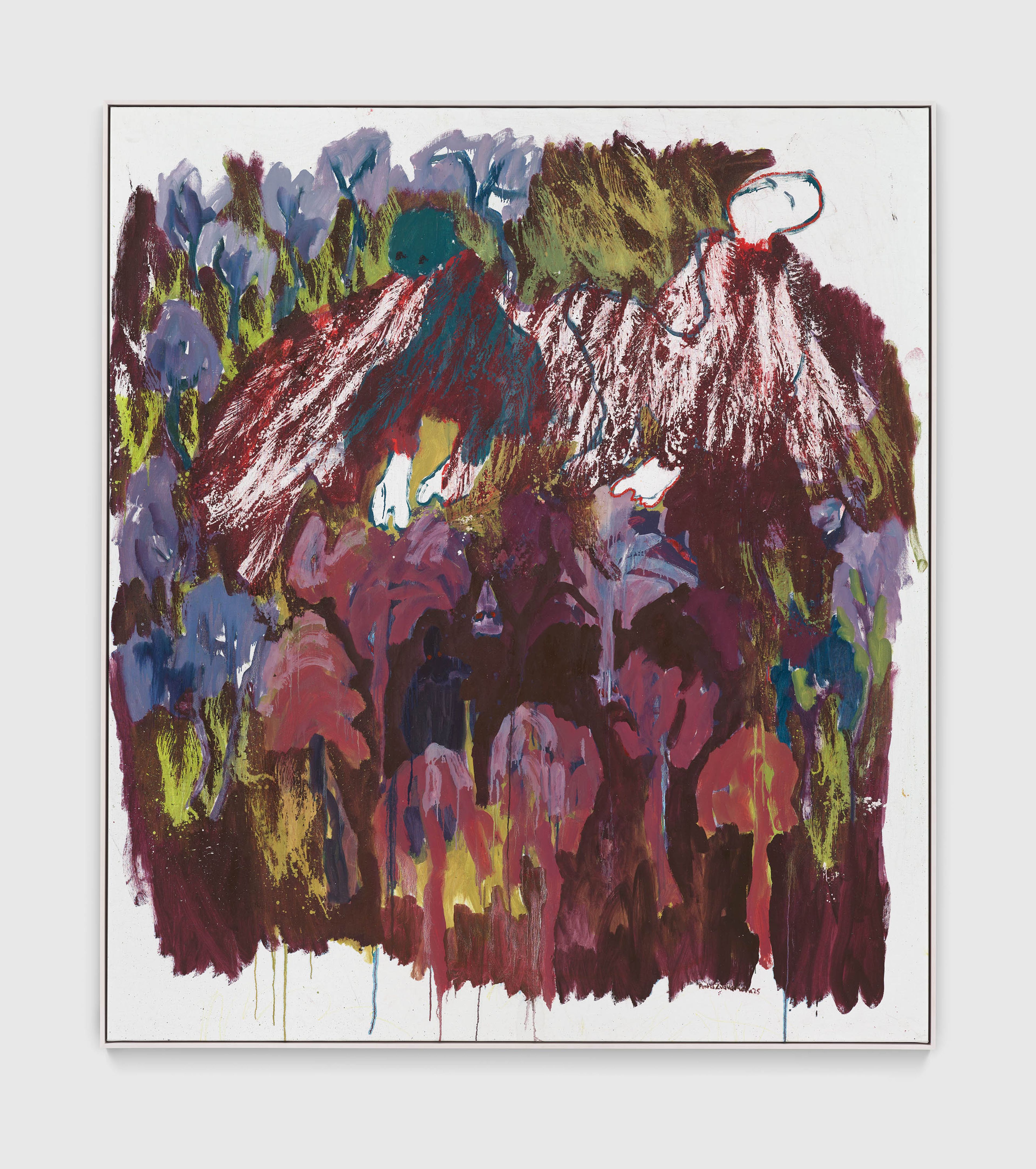 A painting by Portia Zvavahera, titled Zvemumweya, dated 2025.