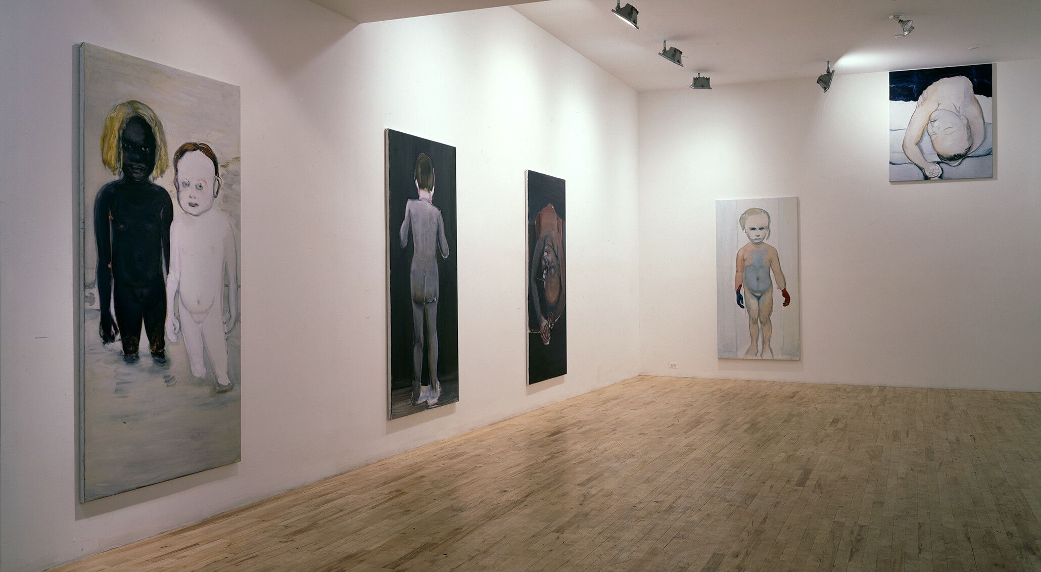 Installation view of Not From Here at Jack Tilton gallery in New York, dated 1994.