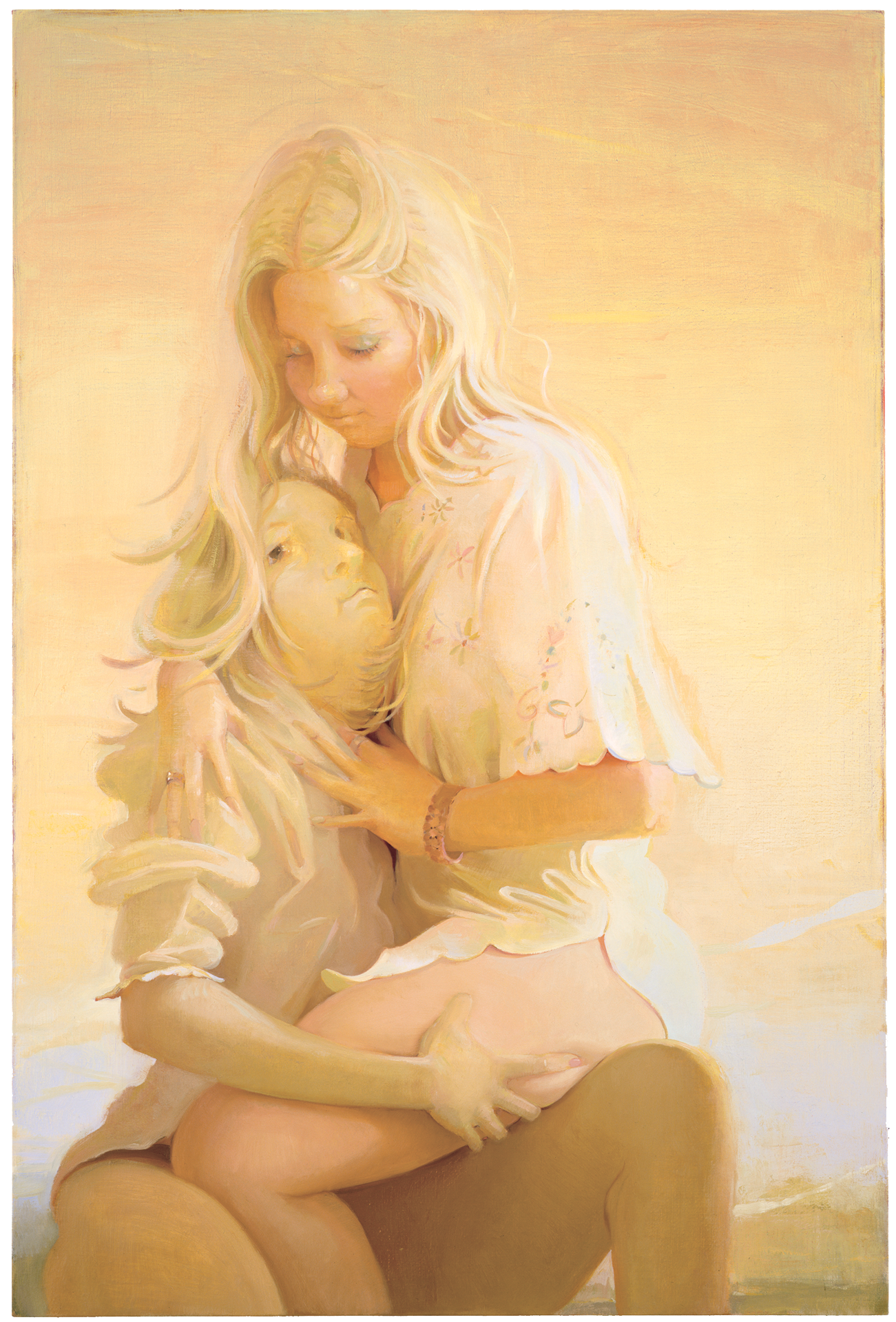 A painting by Lisa Yuskavage, titled Imprint, date 2006.