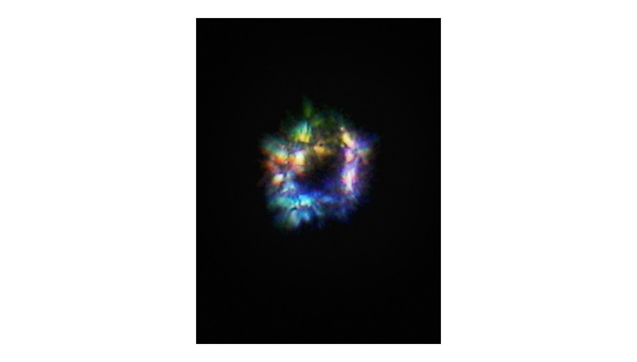 A detail of an artwork by Wolfgang Tillmans, titled Sirius Through a Defocused Telescope, a–f , dated 2023