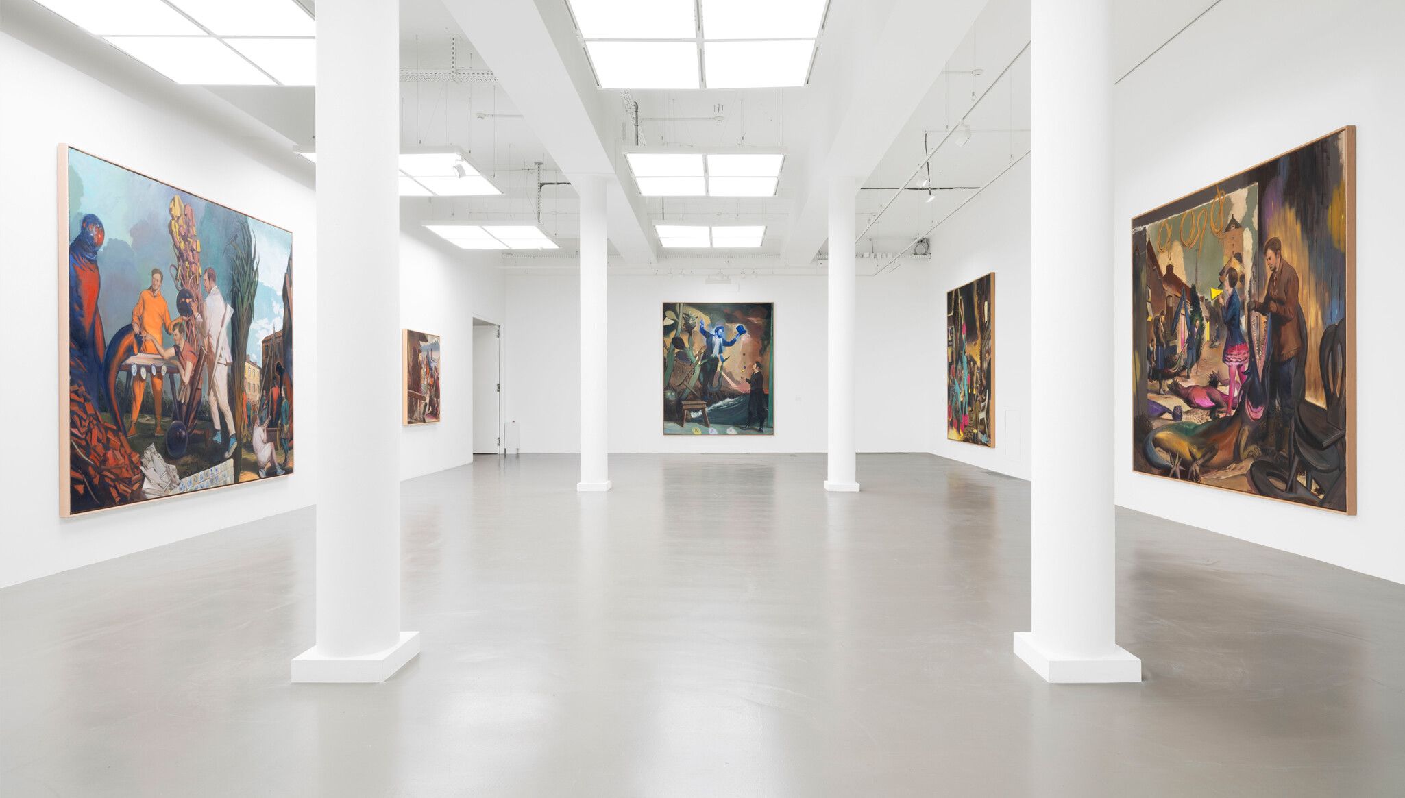 An Installation view, Neo Rauch: The Dream of Reason, MO.CO Montpellier, dated 2023. Photo by Uwe Walter