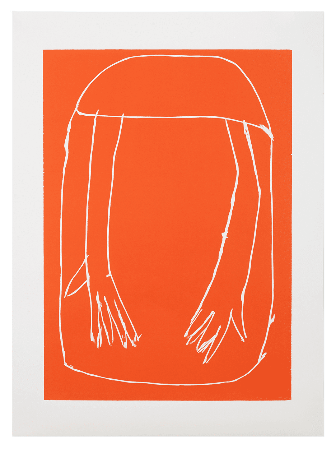 A print by Andrea Büttner titled Beggar, dated 2016.