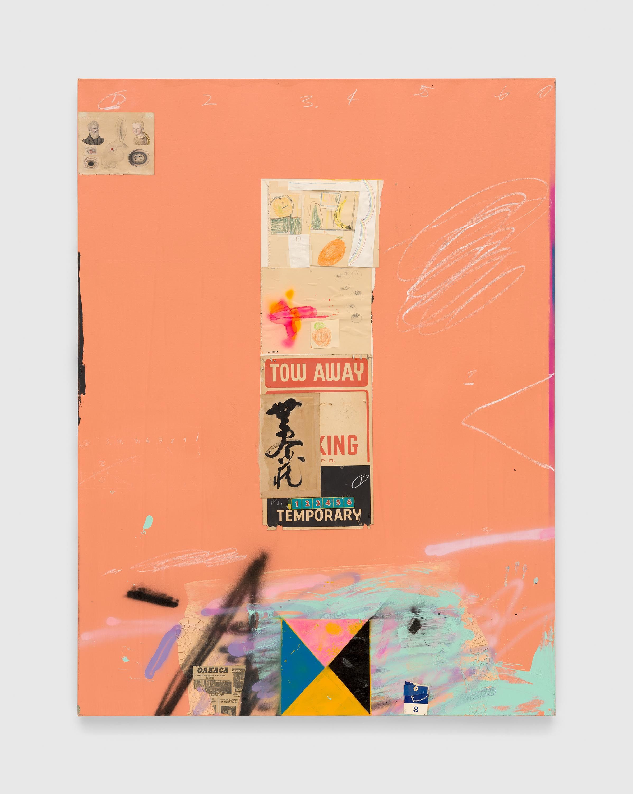 A painting by Raymond Saunders, titled Forgetting The Name of That Which You See, dated 1986.