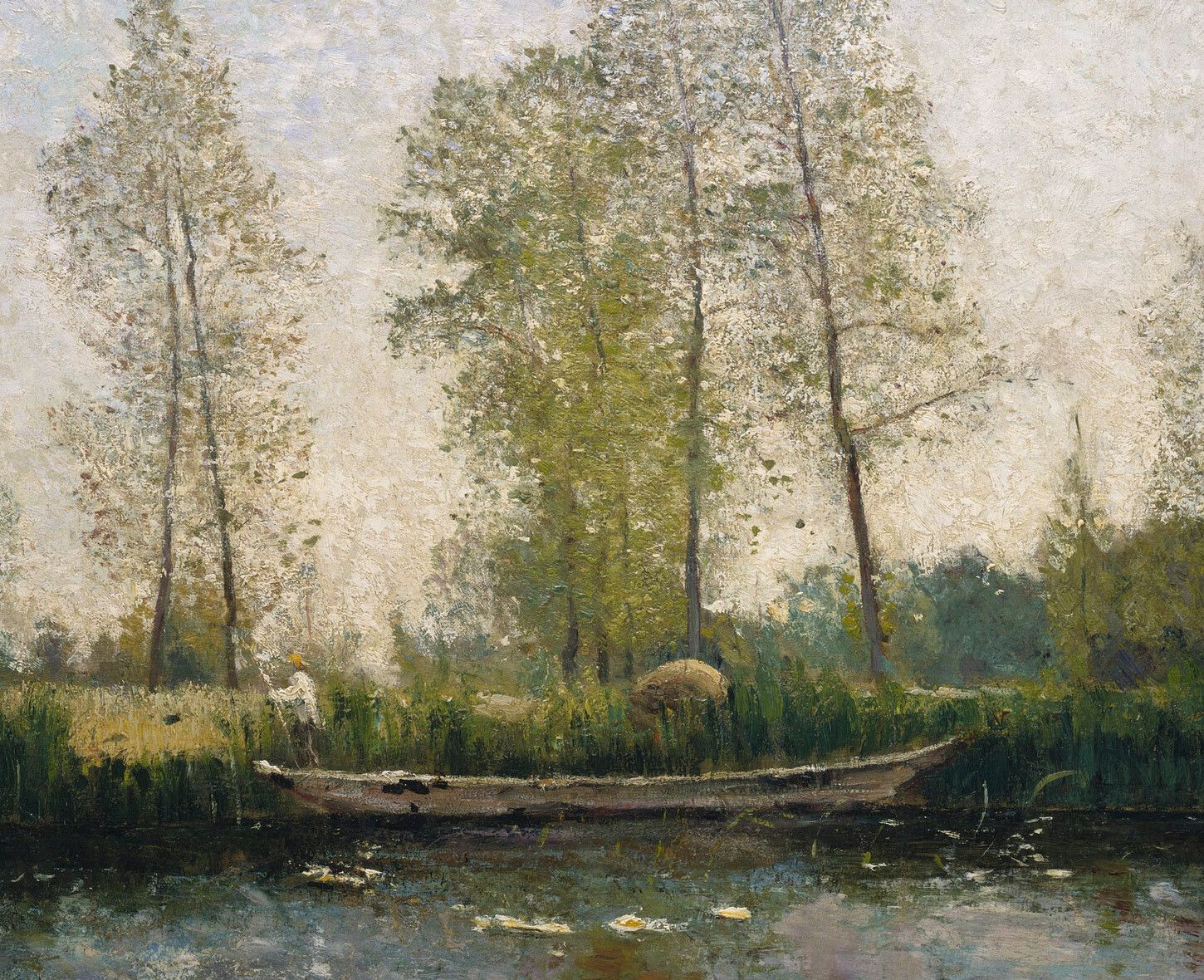 An artwork by Carl Fredrik Hill, Seine. Motif from St Germain dated 1877