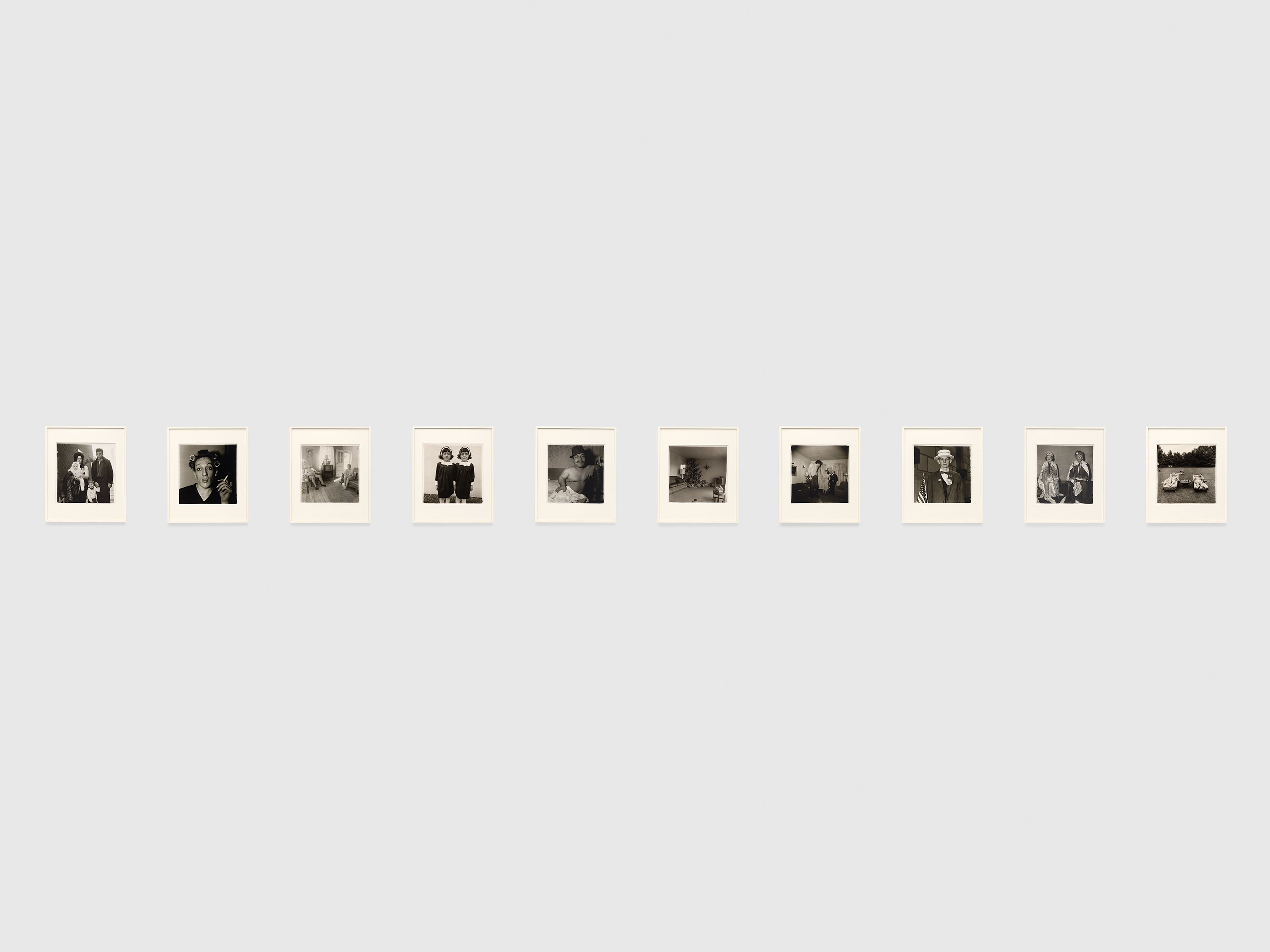 A set of 10 photographs by Diane Arbus, titled A box of ten photographs, dated 1970.