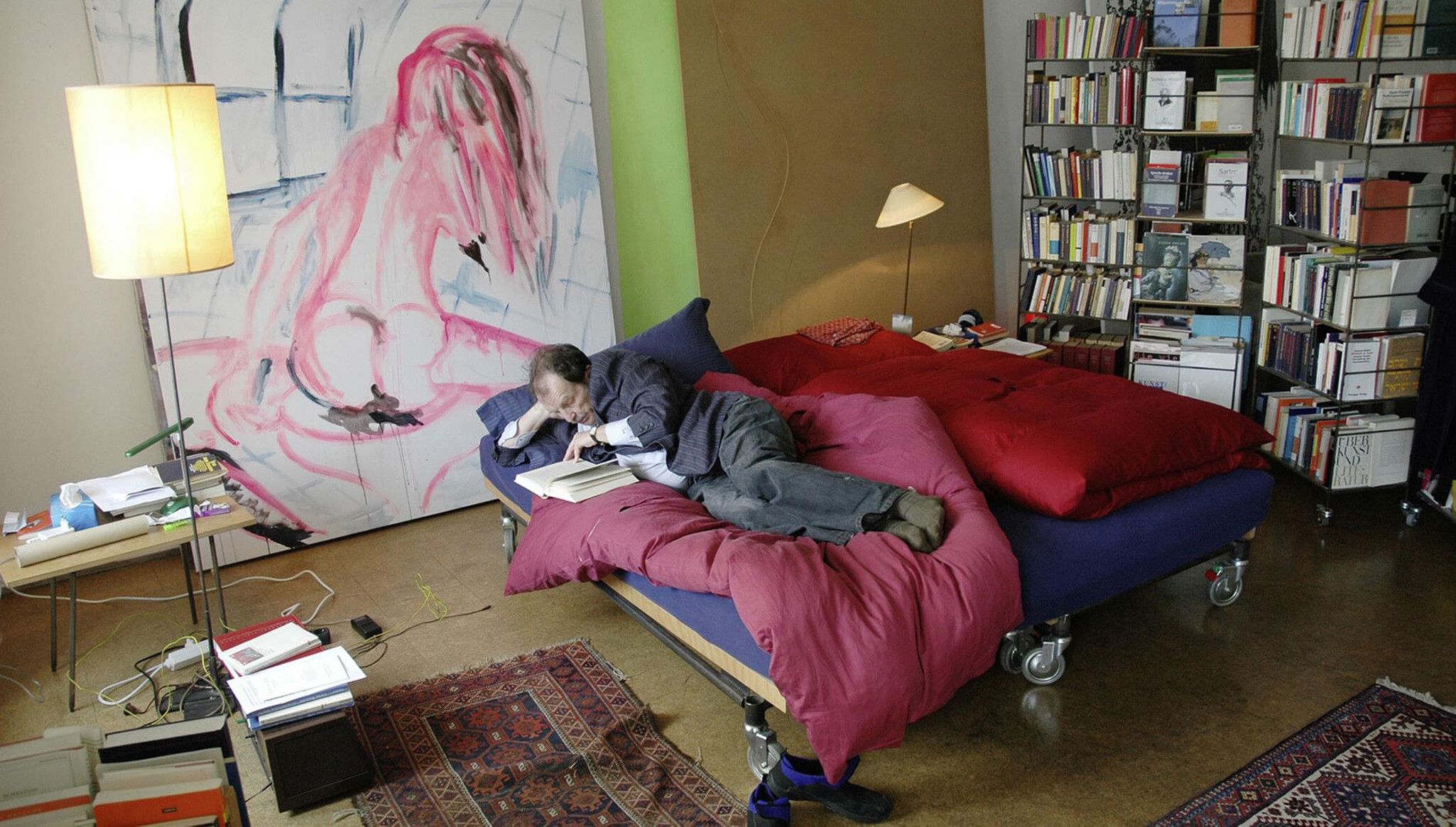 Franz West in his apartment in 2006. Photo by Didi Sattmann