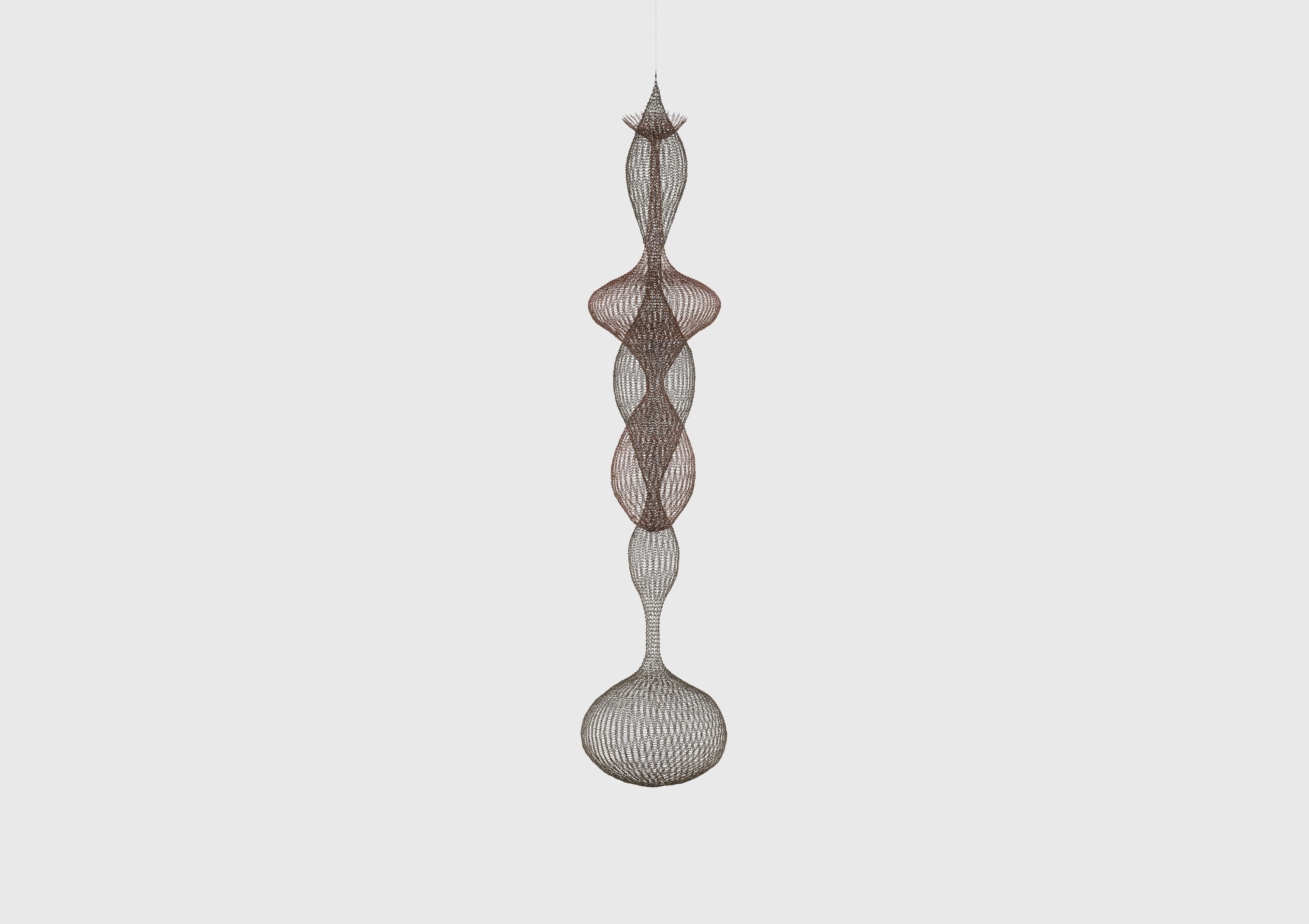 A mixed media artwork by Ruth Asawa, titled Untitled (S.237, Hanging Six-Lobed, Interlocking Continuous Form), circa 1958.