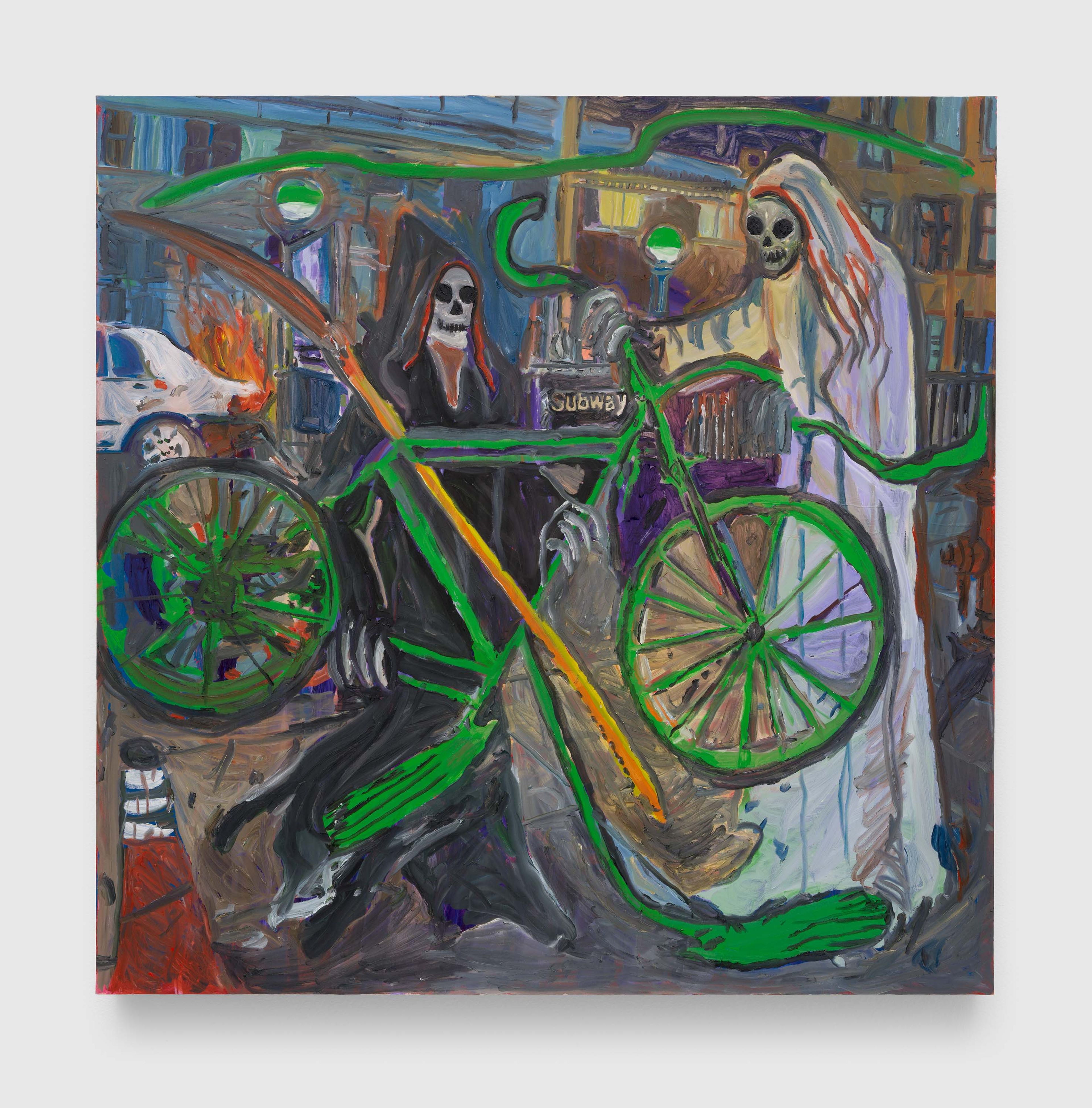 A painting by Josh Smith, titled Mad Love, dated 2025.