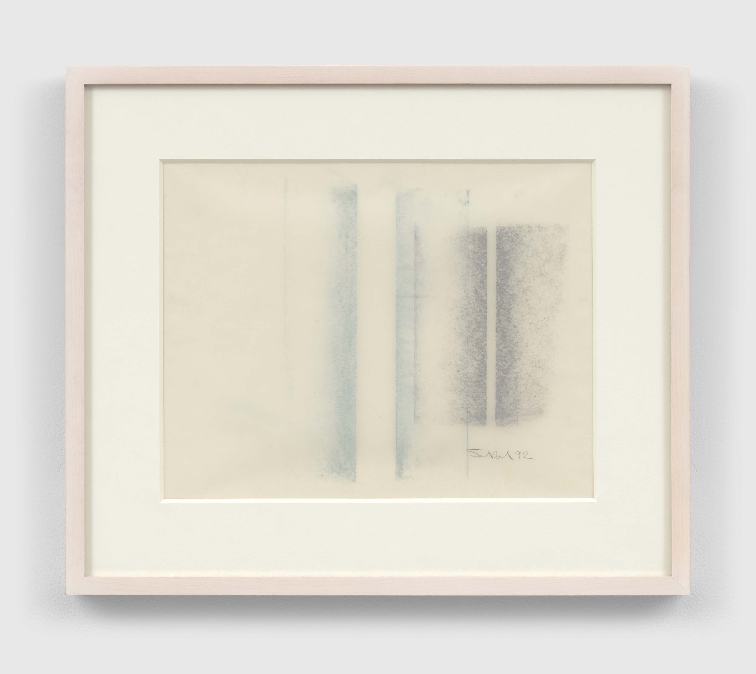 An untitled drawing by Fred Sandback, dated circa 1992.
