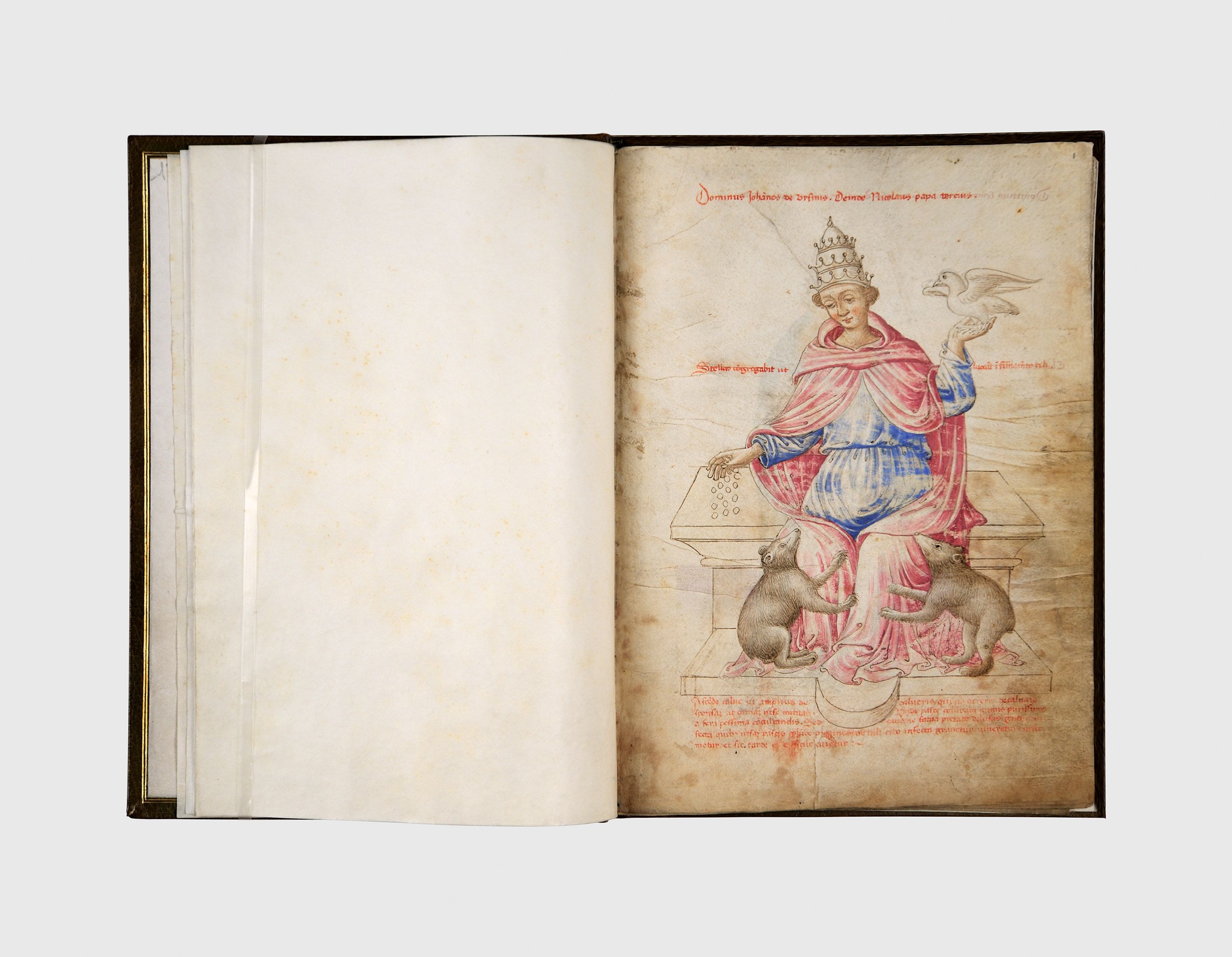 An illuminated manuscript on vellum by Pseudo-Jaochim di Fiore, titled Vaticinia sive Prophetiae et Imagines Summorum Pontificum, 1447 to 1464.