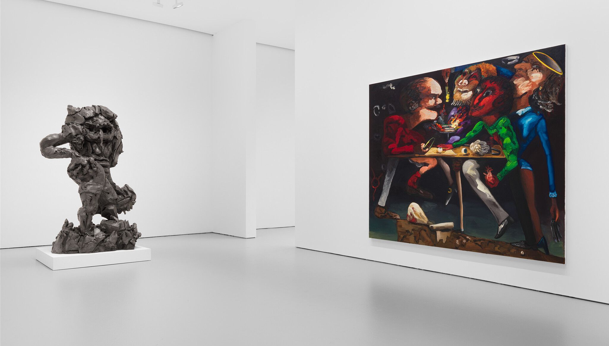 Installation view of the exhibition Dana Schutz: Jupiter's Lottery at David Zwirner in New York, 2023