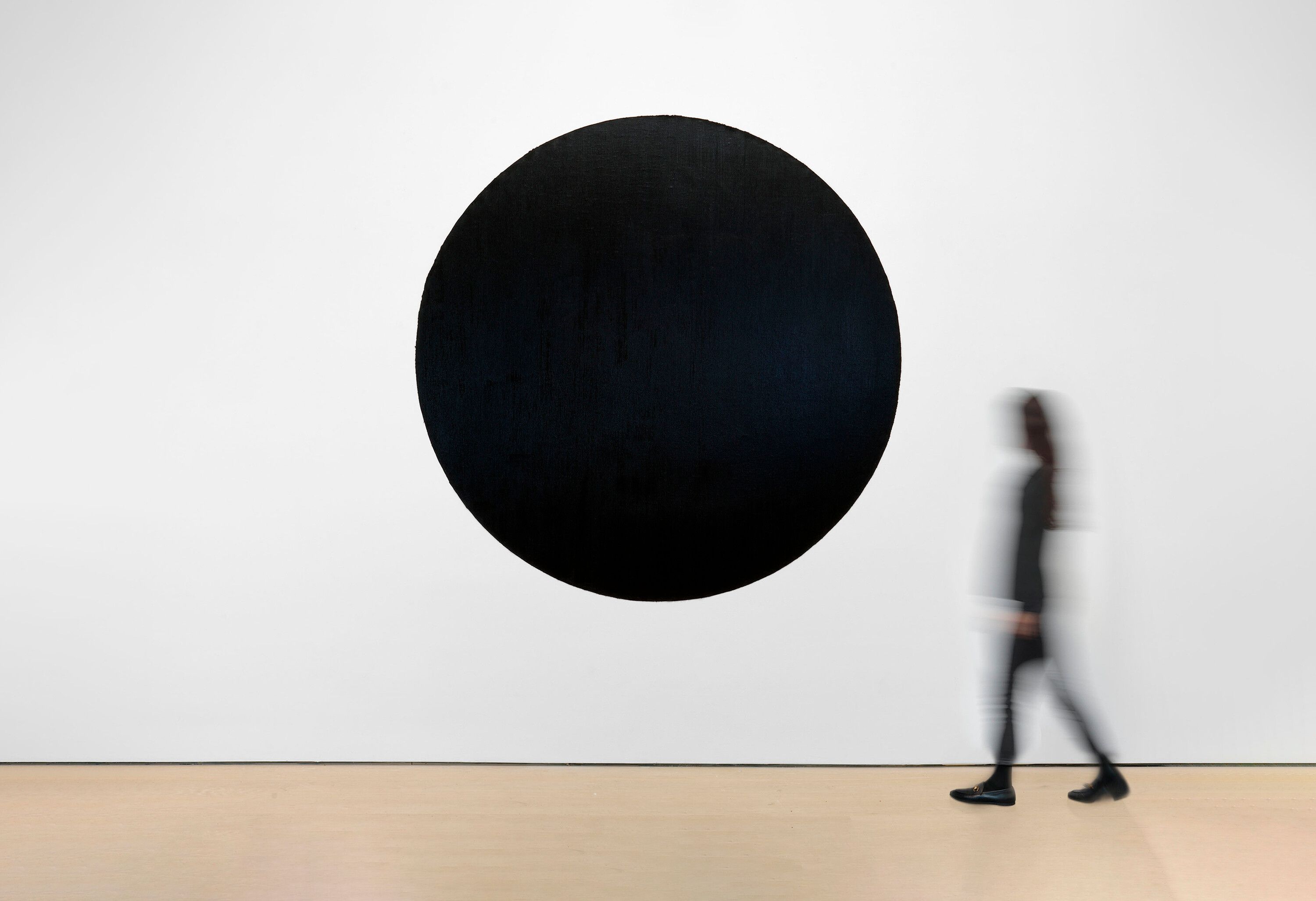 A paintstick on Belgian linen artwork by Richard Serra, titled Circle, 1975 to 2011.