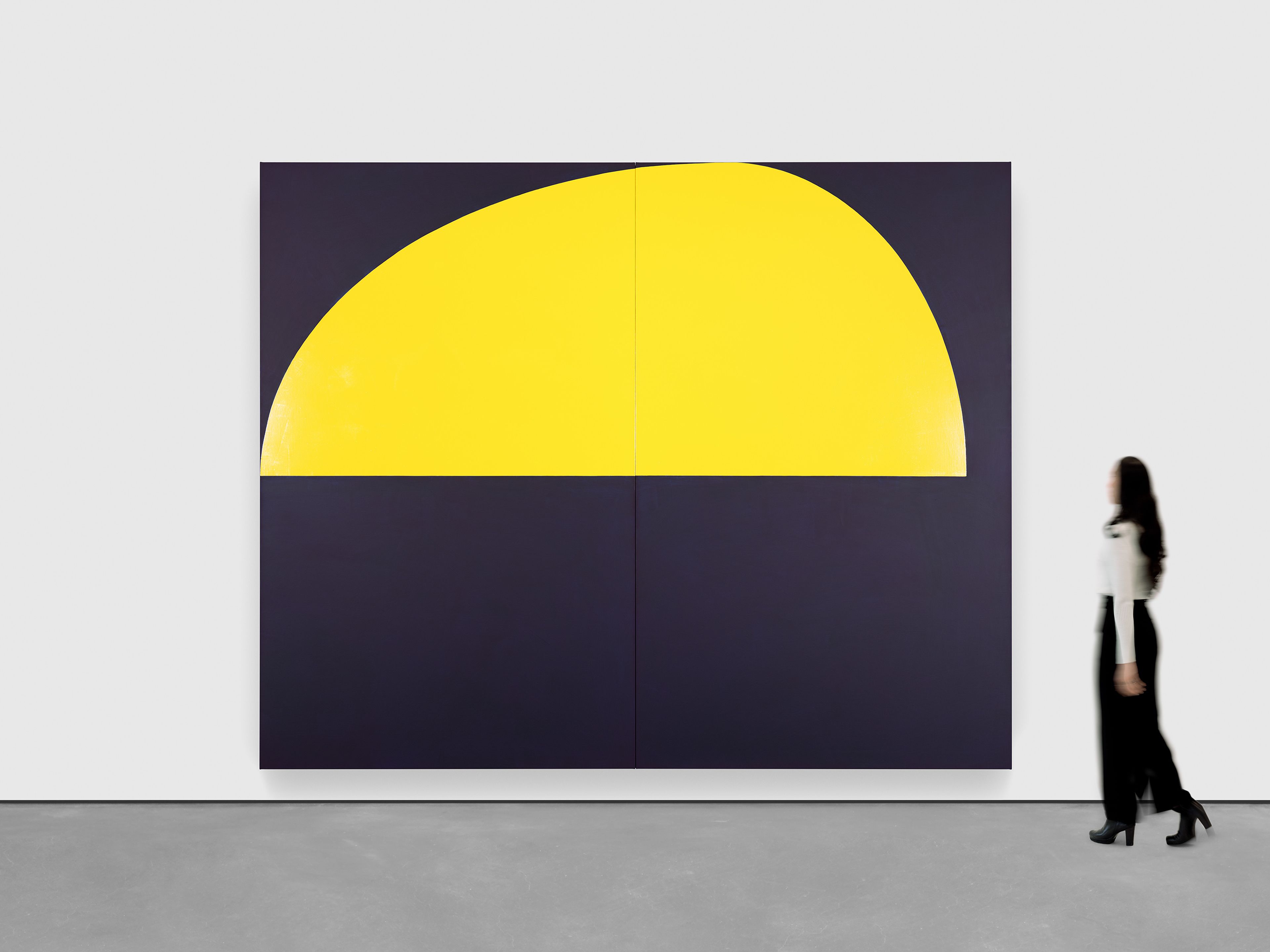 A painting by Suzan Frecon, titled bright lantern, dated 2020.