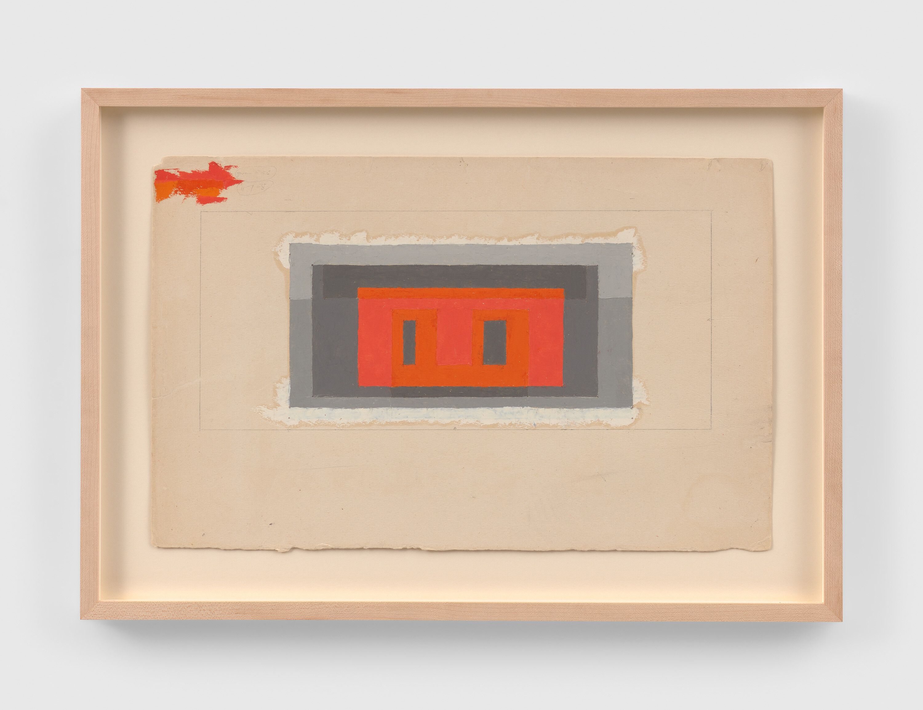 A painting by Josef Albers, titled Color study for a Variant/Adobe, n.d.