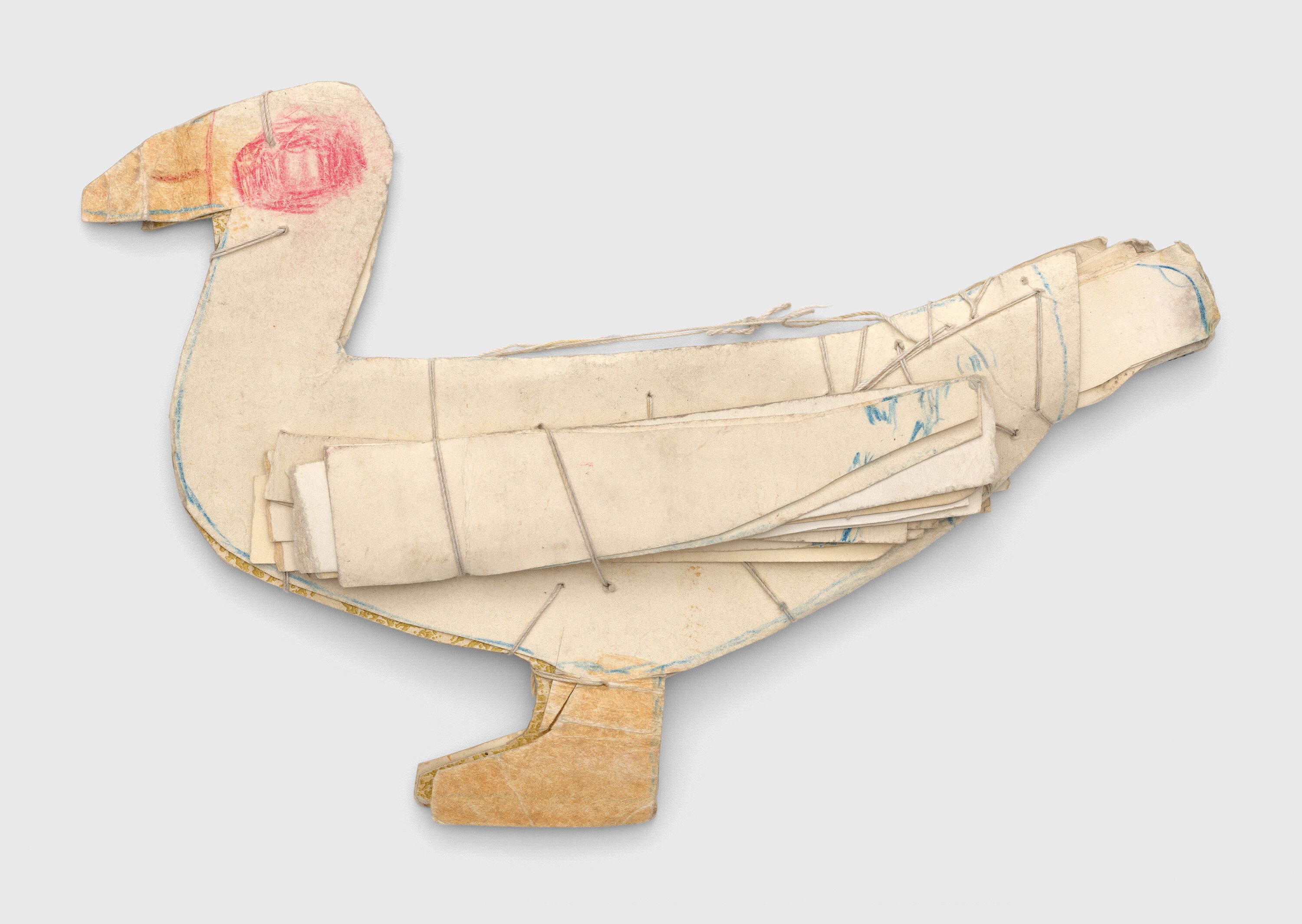 A mixed media artwork by James Castle, titled Untitled (white bird, construction), n.d.