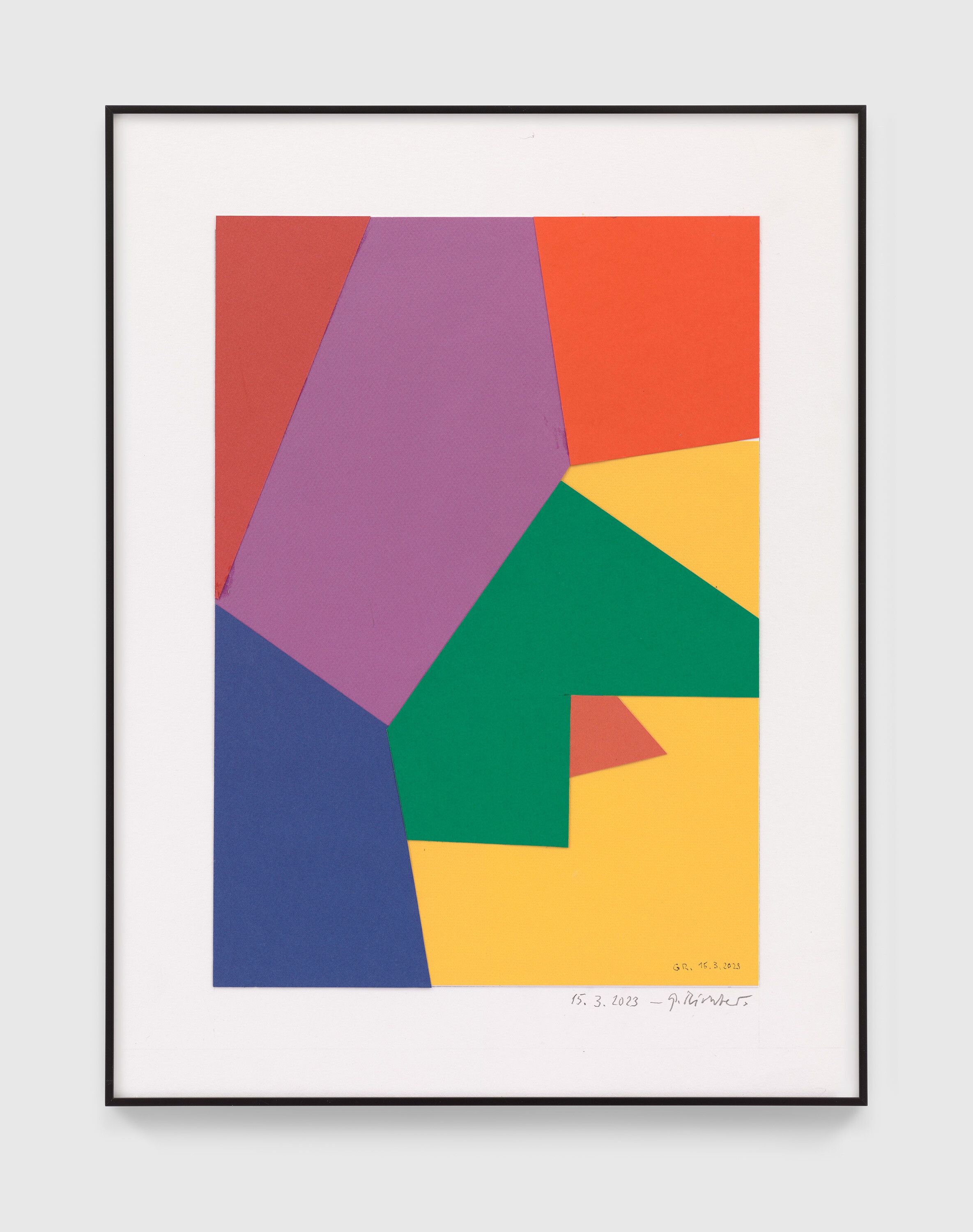 A work on paper by Gerhard Richter, titled 15.3.2023 (2), dated 2023.