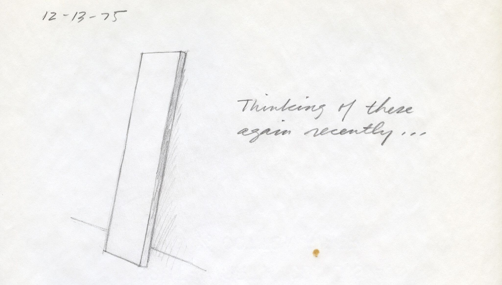 John McCracken sketchbook