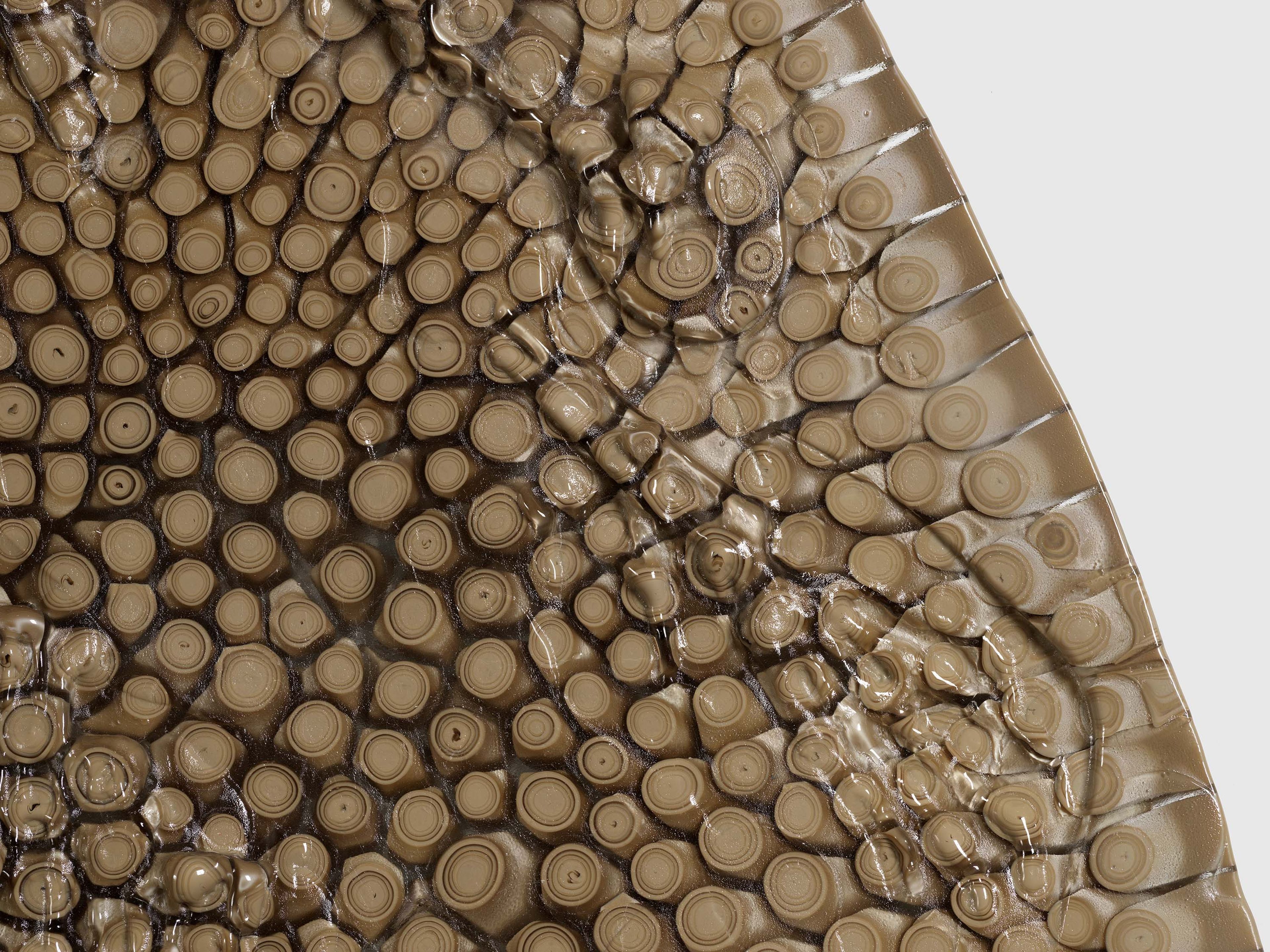 A detail from a sculpture by Andra Ursuta, titled Private Dancer (Foreskin Mince), dated 2025