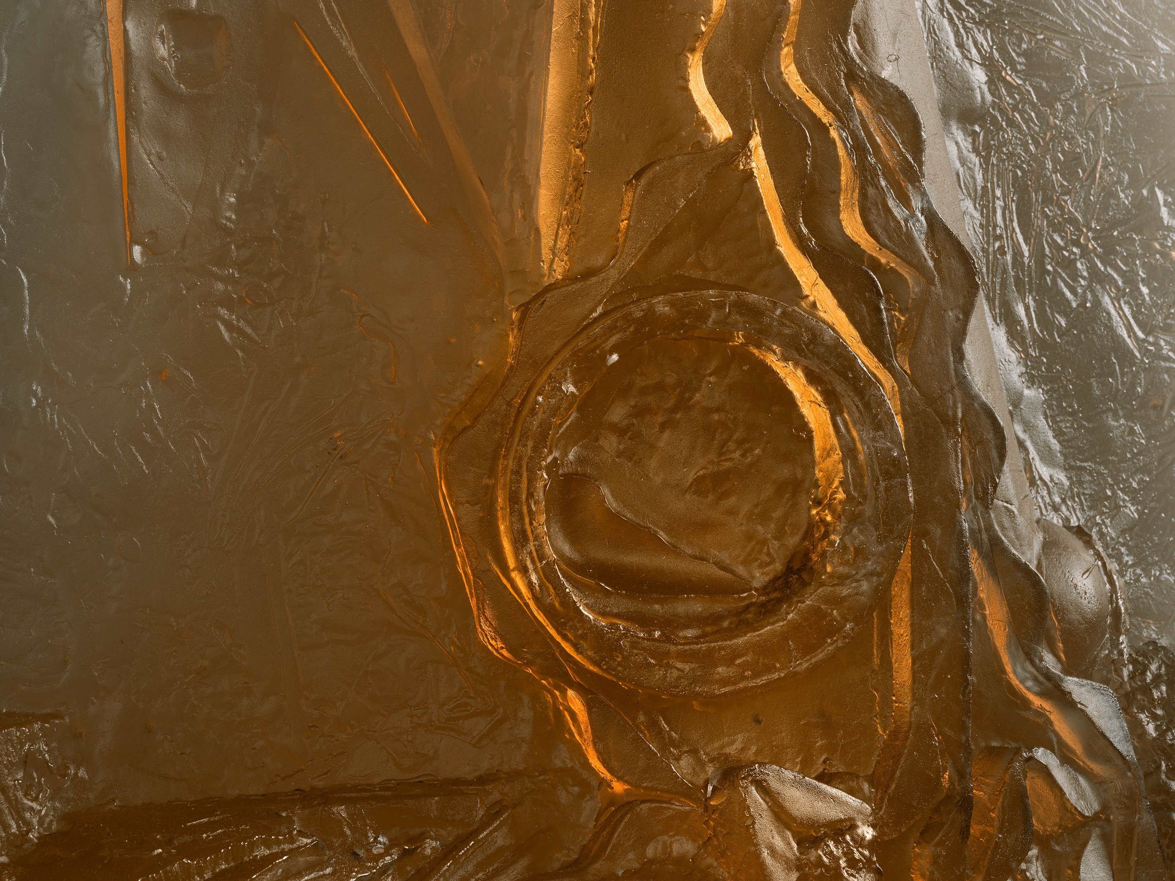A detail from a sculpture by Andra Ursuta, titled Private Dancer (Rose), dated 2025.