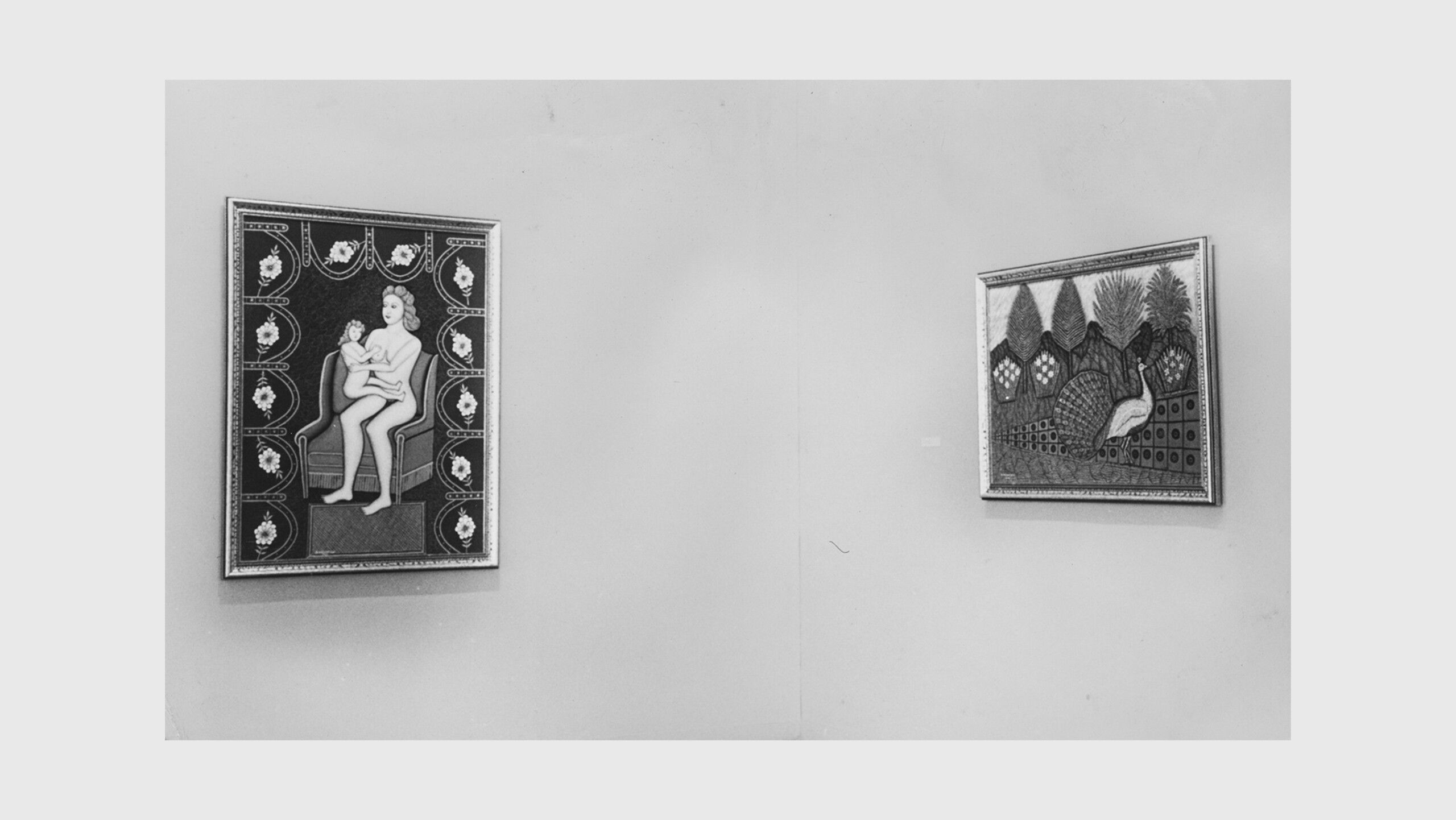 An Installation view, The Paintings of Morris Hirshfield, Museum of Modern Art, dated 1943