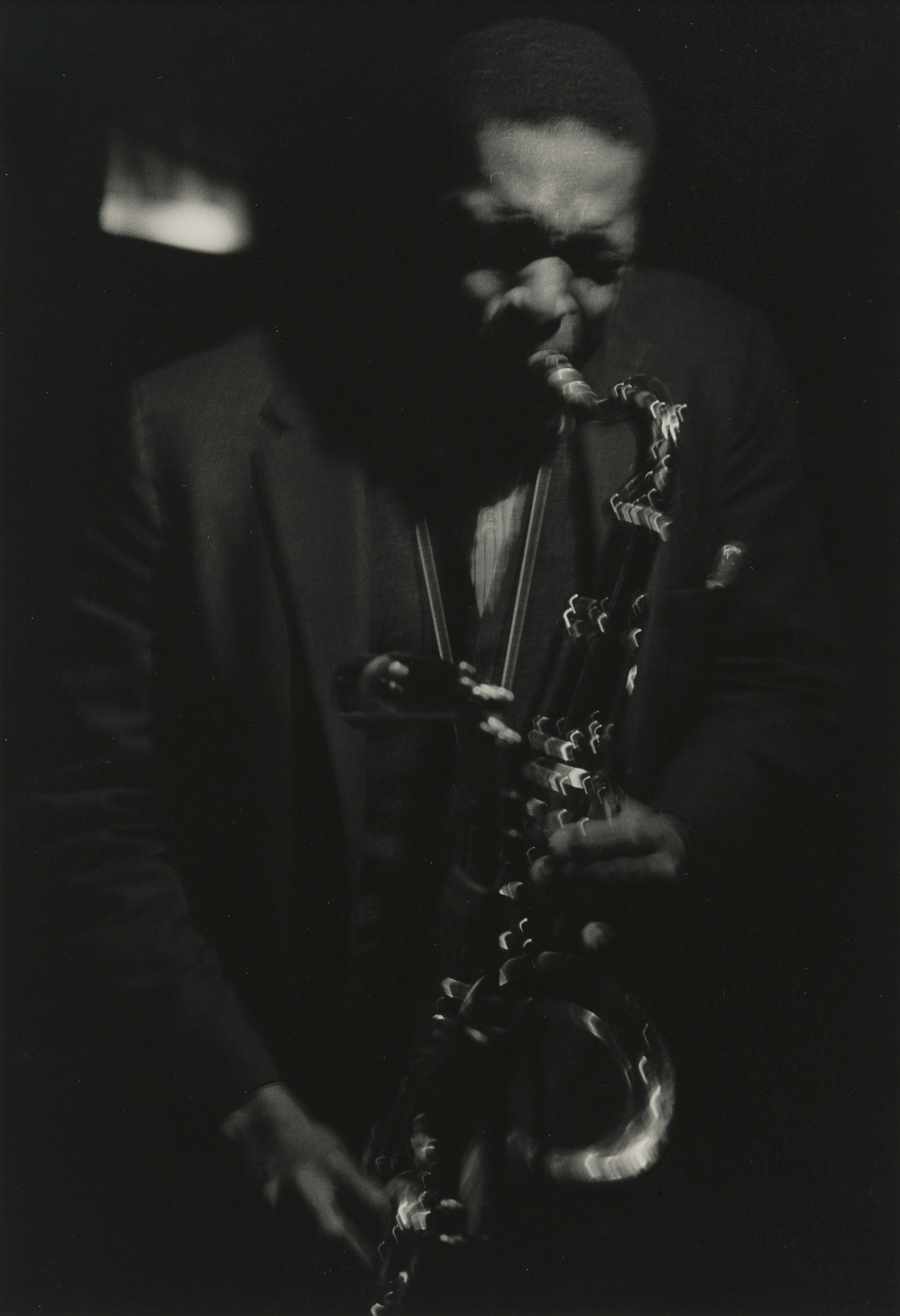 A photograph by Roy de Carava titled Coltrane #24, dated 1963.