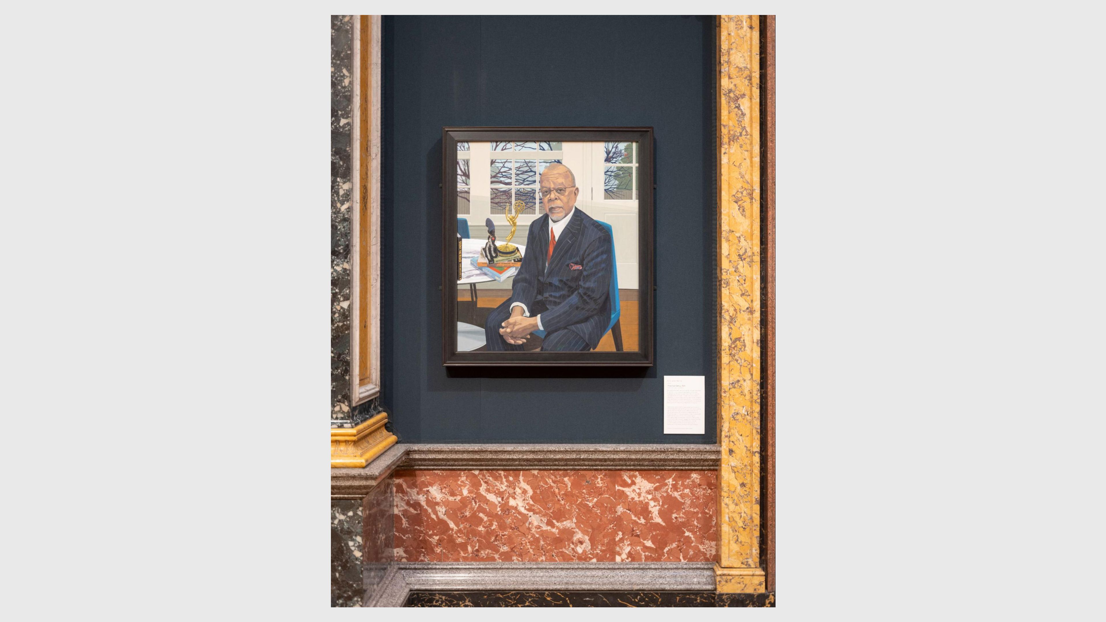 Installation view of Kerry James Marshall, Henry Louis Gates Jr, 2020.