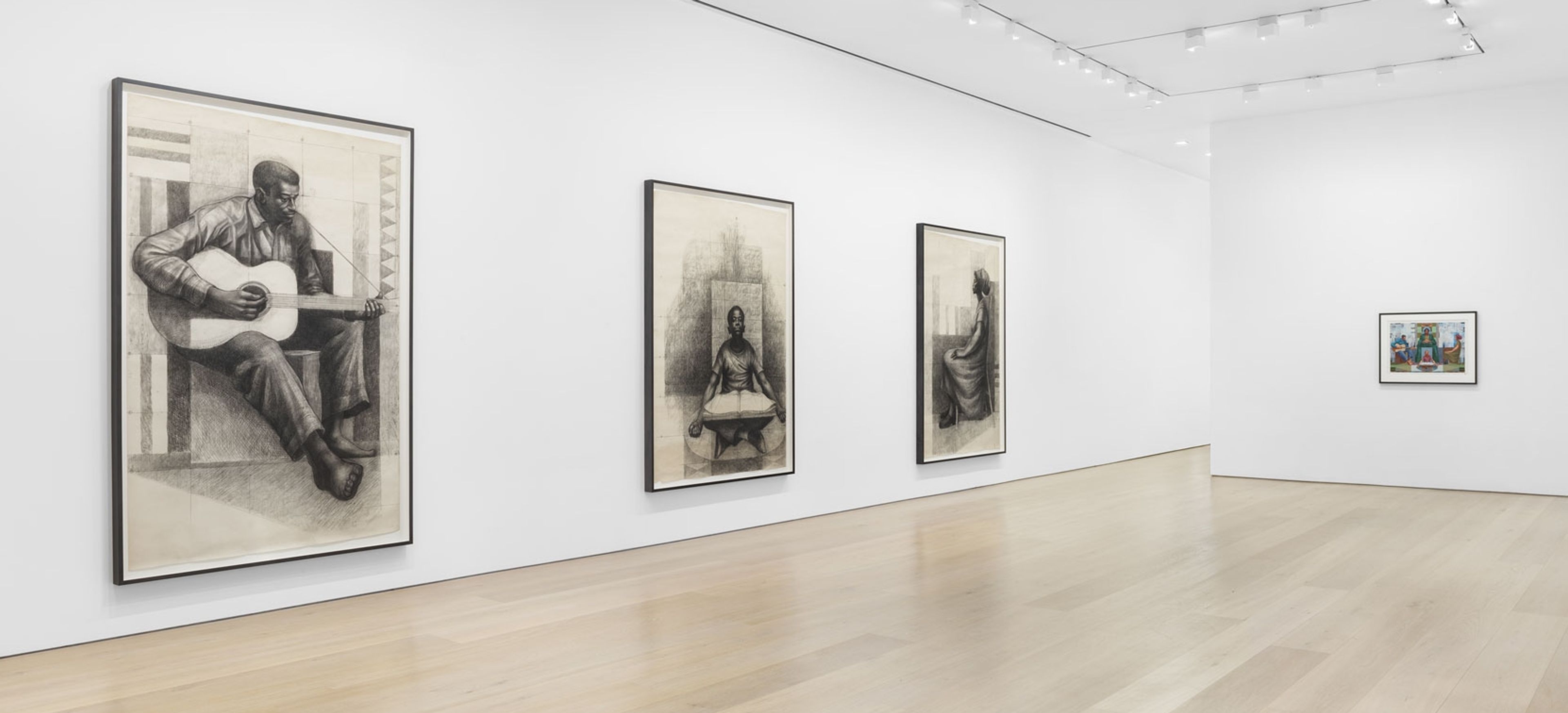 Installation view of the exhibition Monumental Practice, at David Zwirner in New York, dated 2019.