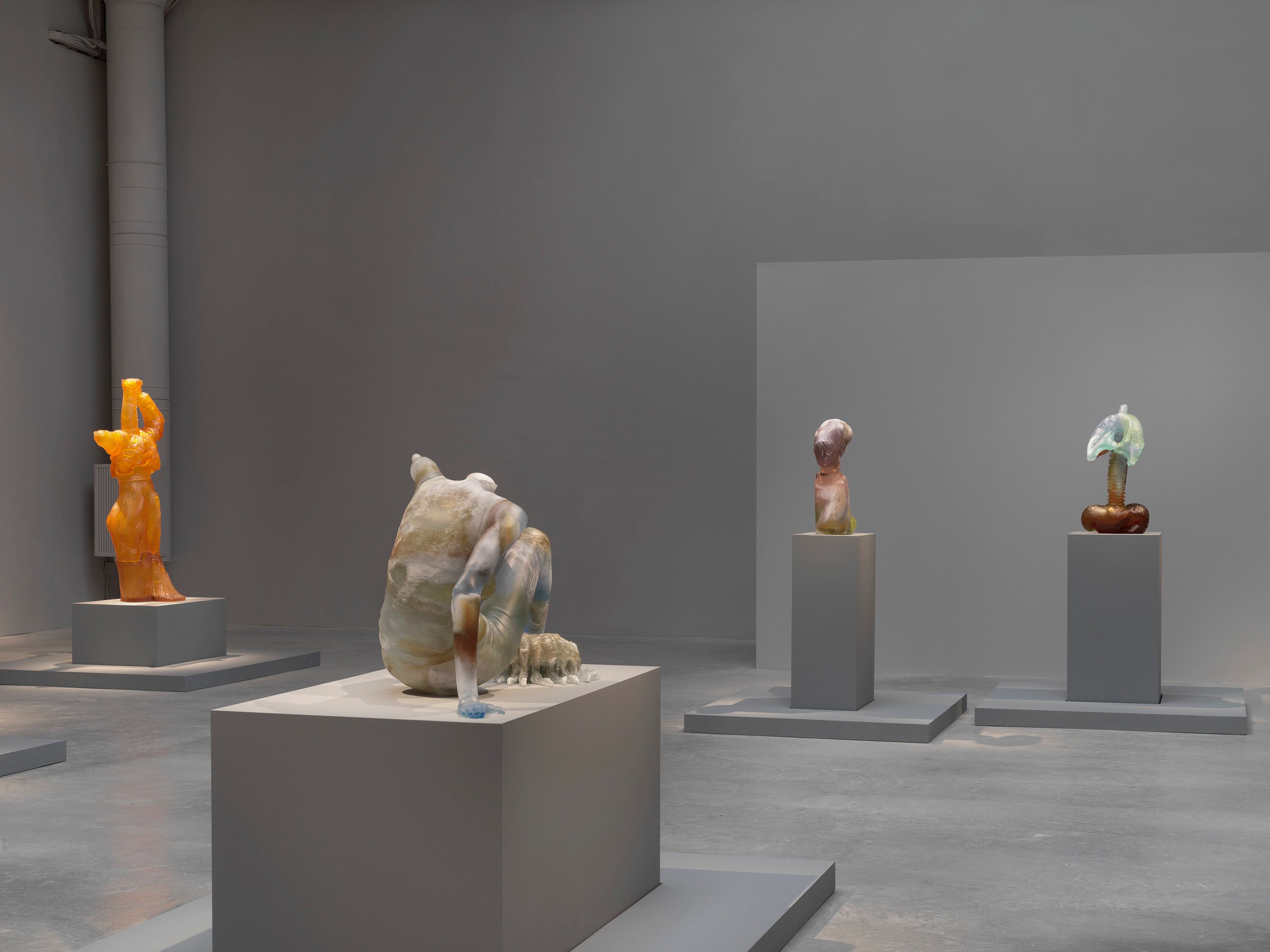 An installation view of Andra Ursuţa's works at the 59th International Art Exhibition of La Biennale di Venezia, The Milk of Dreams, curated by Cecilia Alemani, 2022