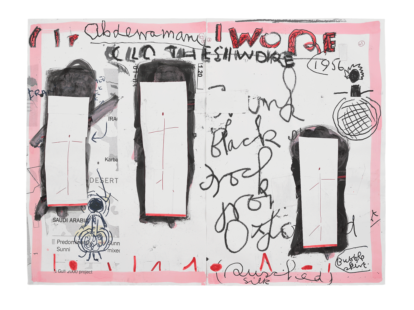A print by Rose Wylie, titled Clothes I Wore #19, dated 2019