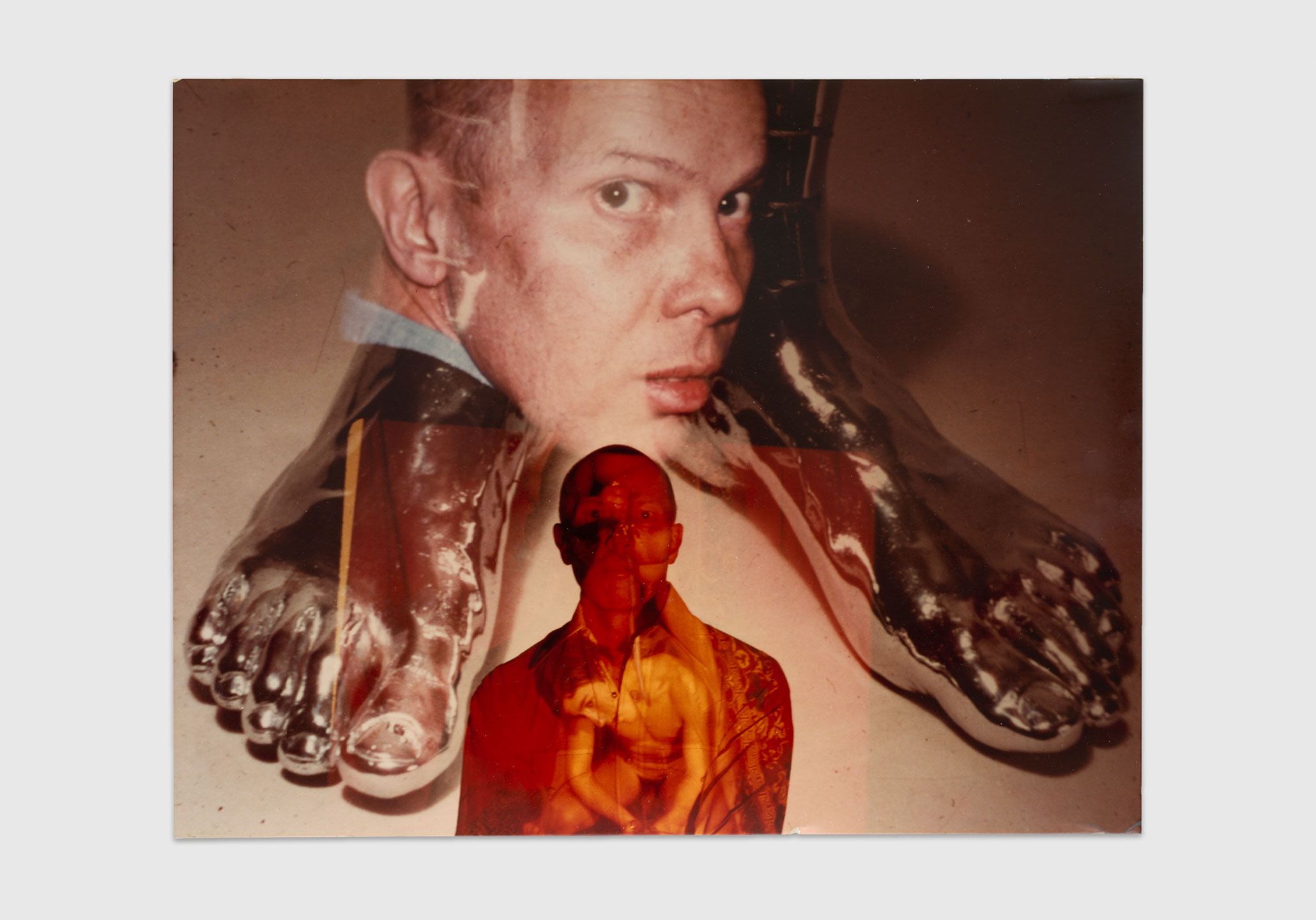 An undated chromogenic print by Charles Henri Ford, titled Untitled (Portrait of Ray Johnson).