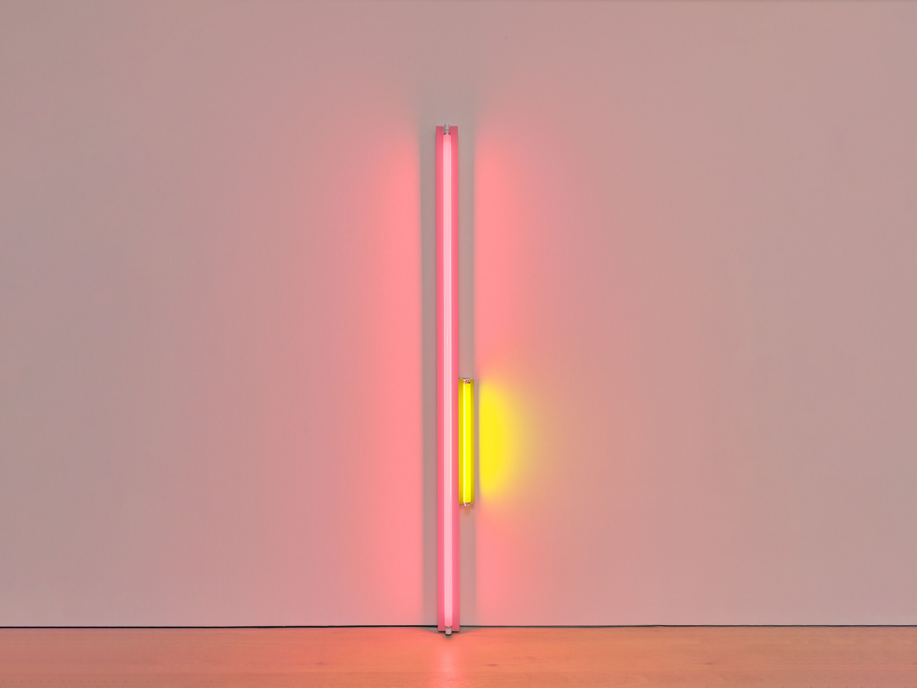 A sculpture by Dan Flavin, called untitled, dated 1976.
