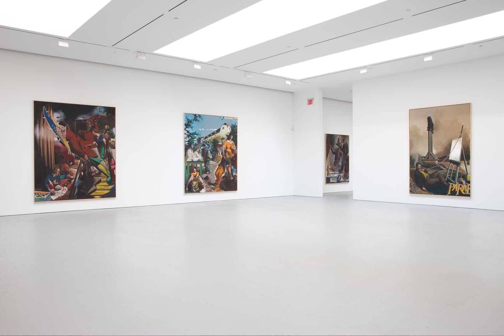 Installation view of the exhibition Neo Rauch at David Zwirner in New York, dated 2008.