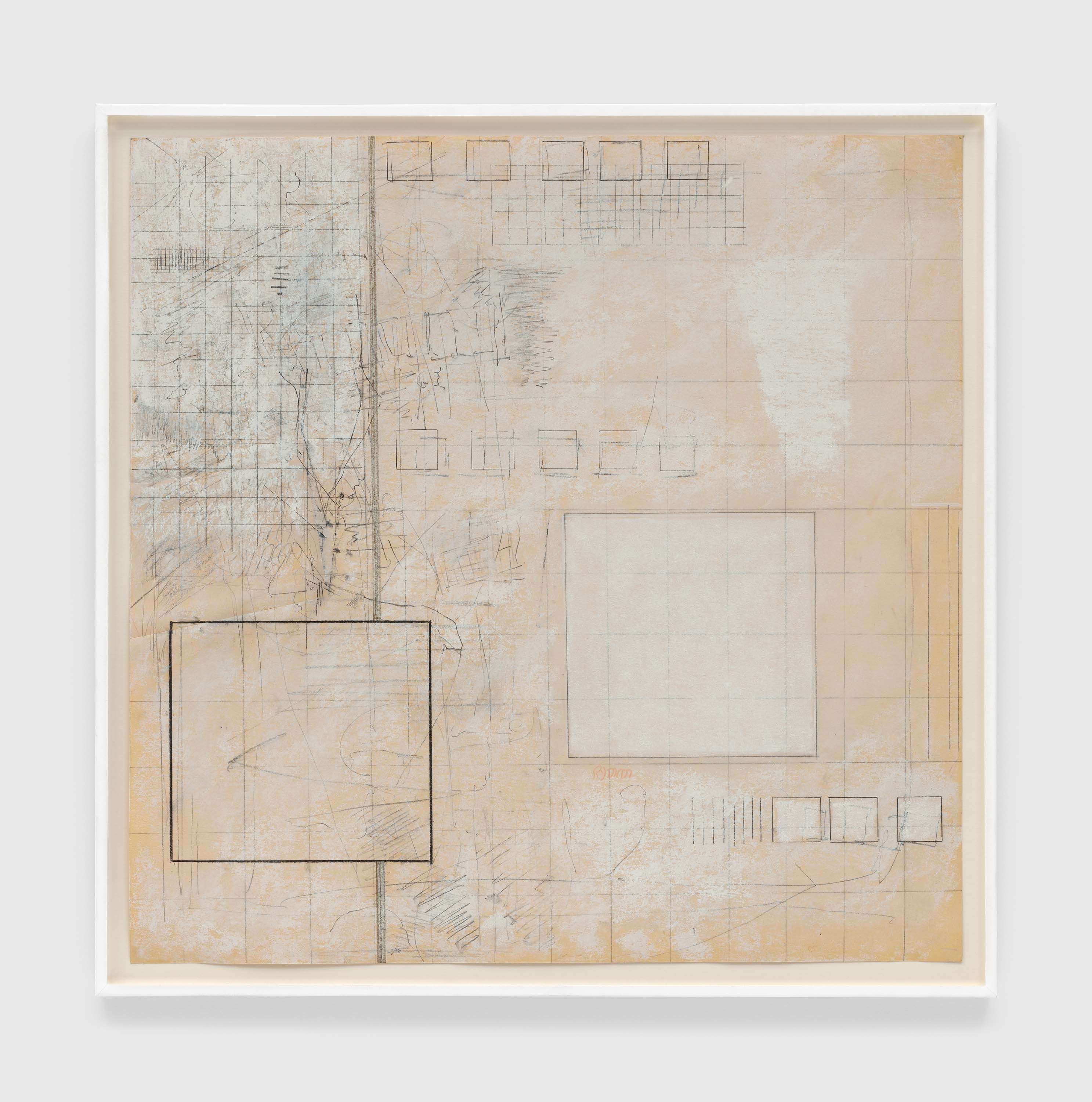A work on paper by Robert Ryman, called Untitled, circa 1963.