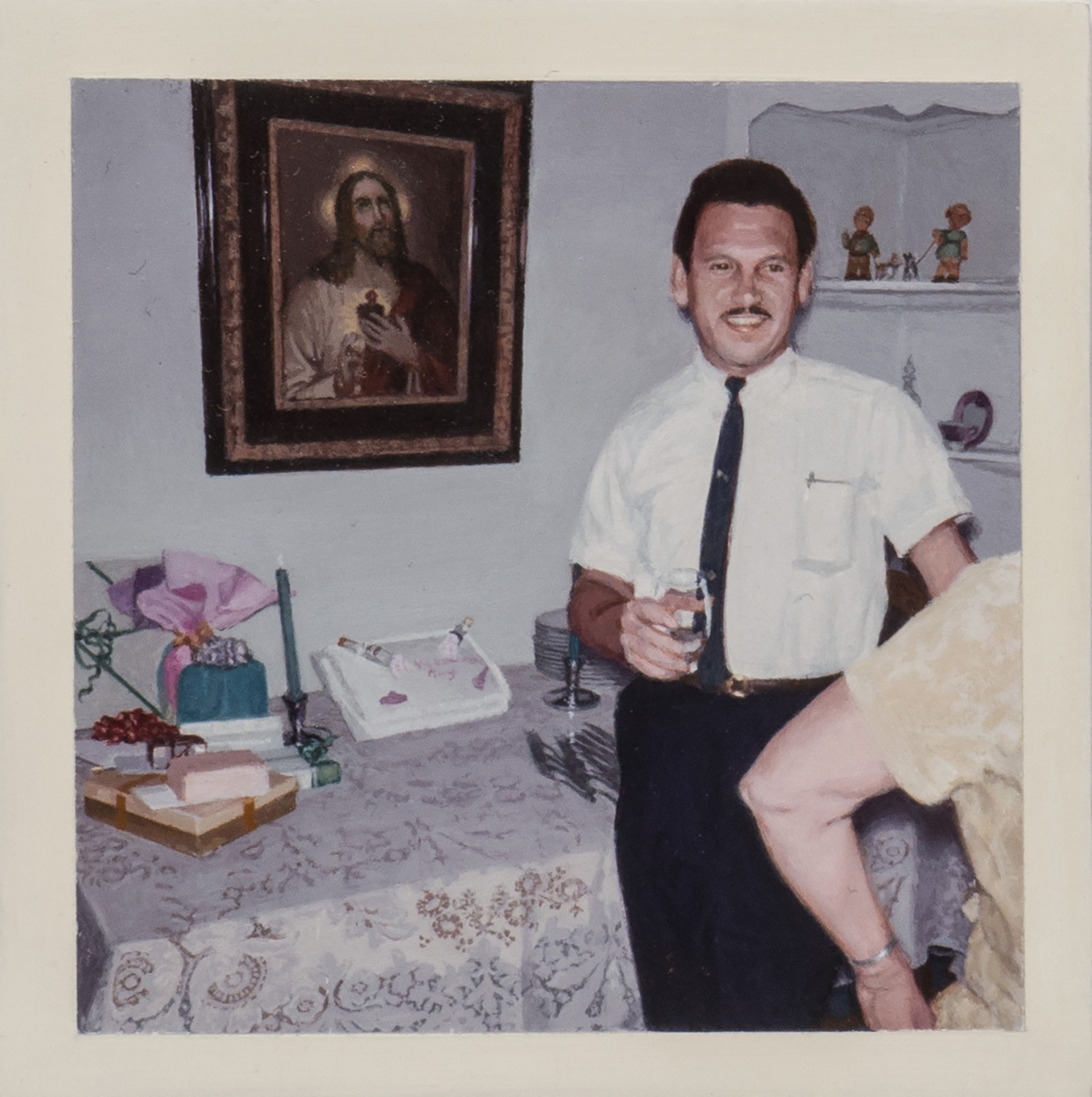 A painting by Elisheva Biernoff, titled Unspecified Party, dated 2014.