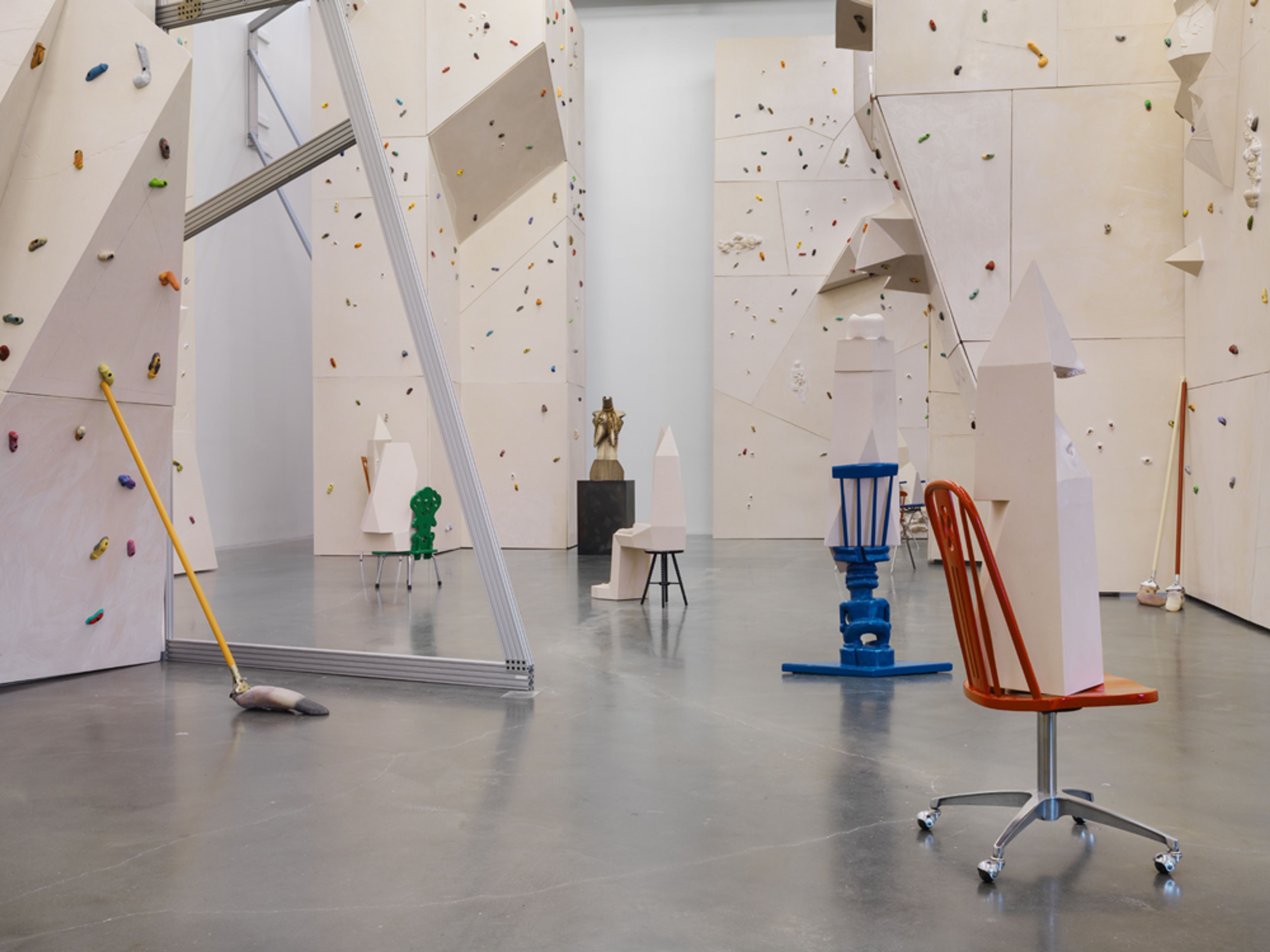 Installation view of an exhibition titled Andra Ursuţa: Alps at the New Museum in New York, dated 2016.