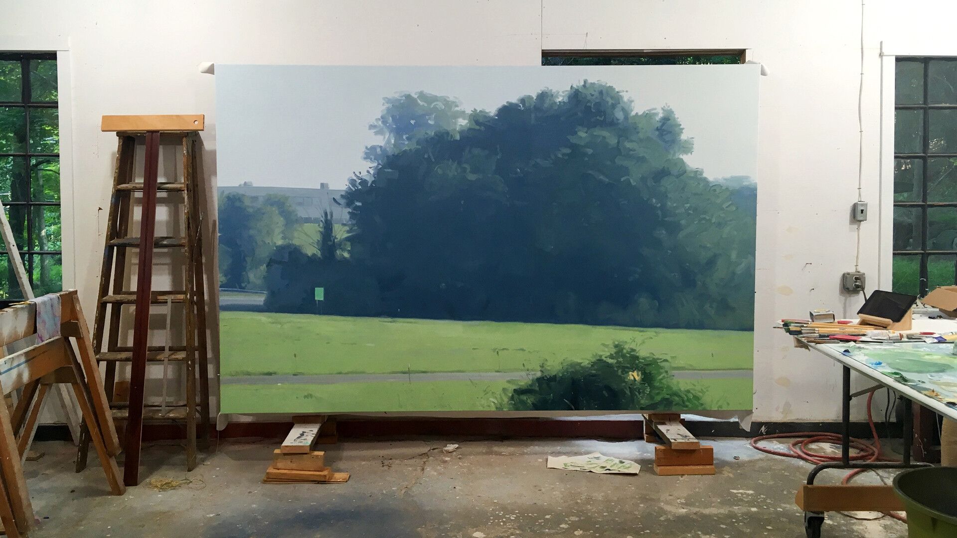 A photograph of Nathaniel Robinson's studio