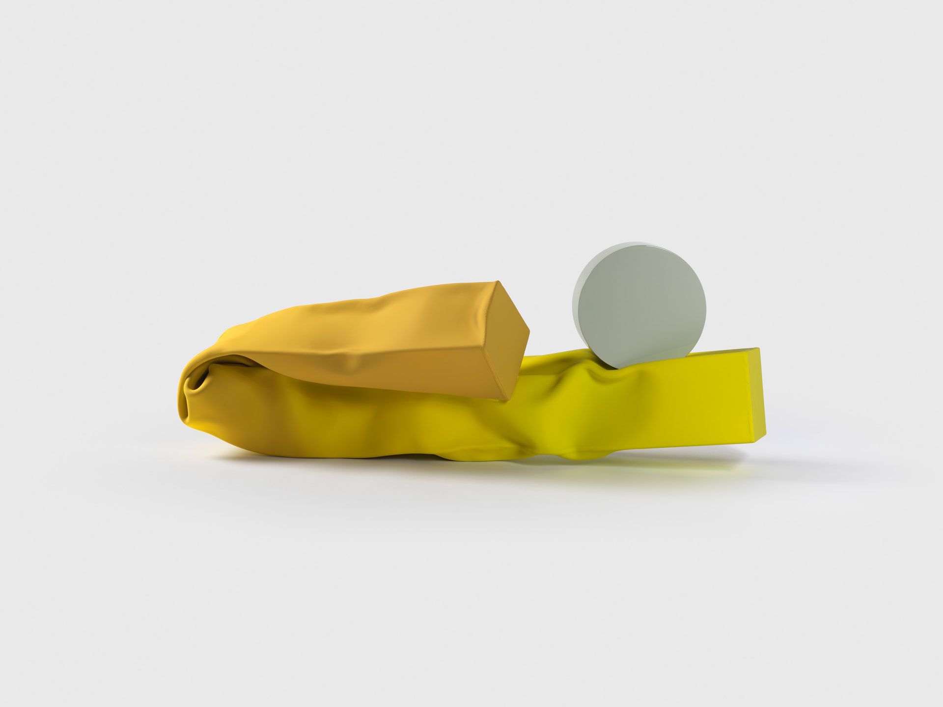 A sculpture by Carol Bove, titled Waiting, dated 2020.