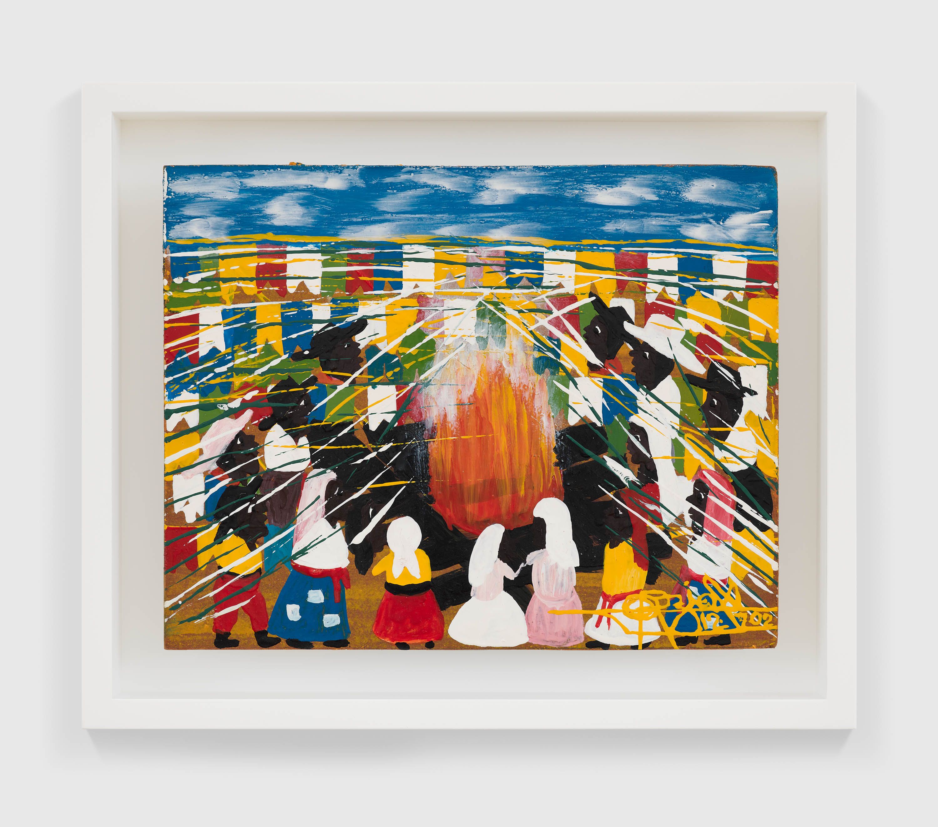 A painting by Odoteres Ricardo de Ozias, titled Festa de São João, dated 2002.