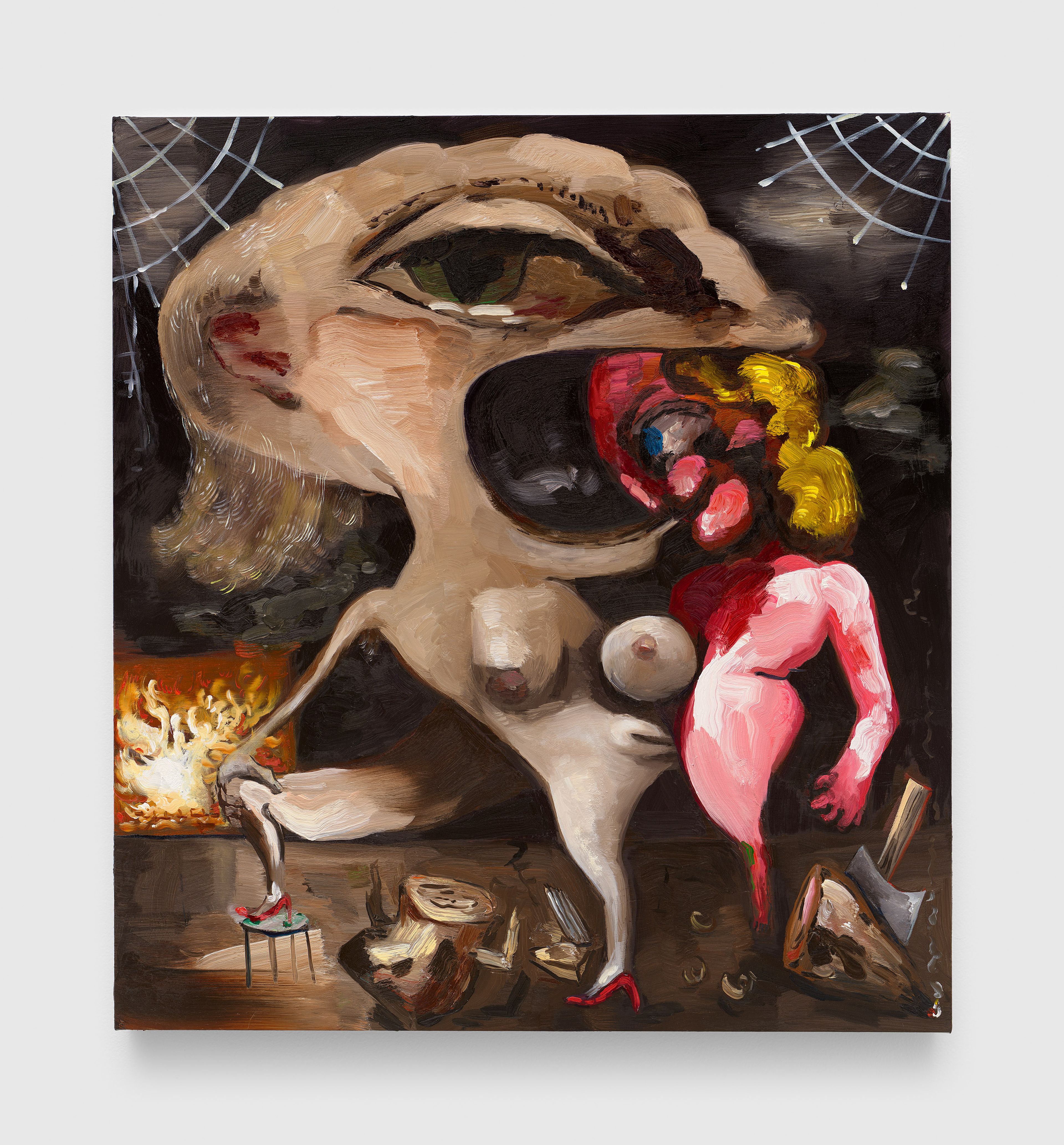 A painting by Dana Schutz, titled The Voice, dated 2026.