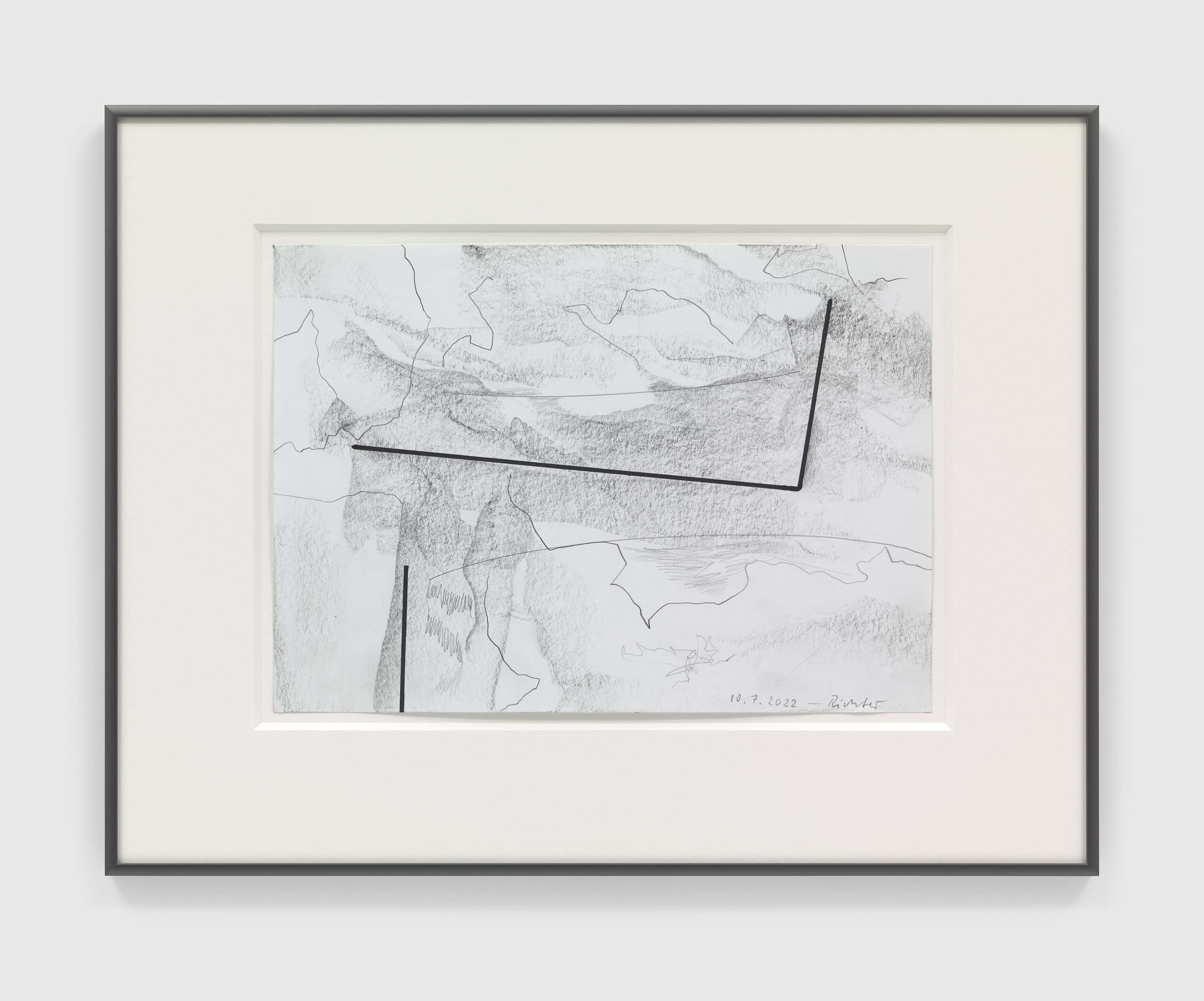 A drawing by Gerhard Richter, titled 10.07.2022, dated 2022.