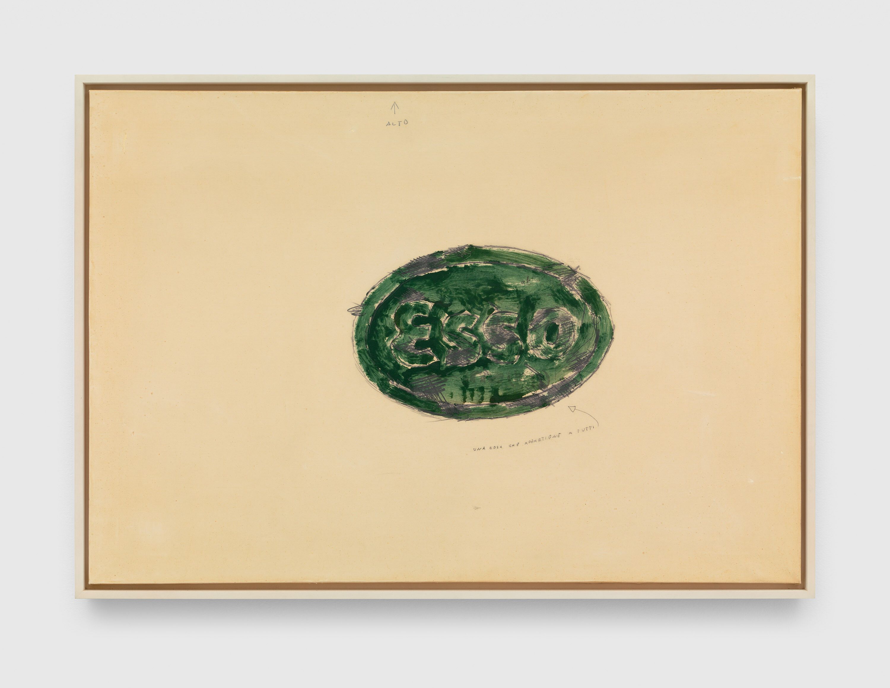 A painting by Mario Schifano, called Untitled, dated 1962.