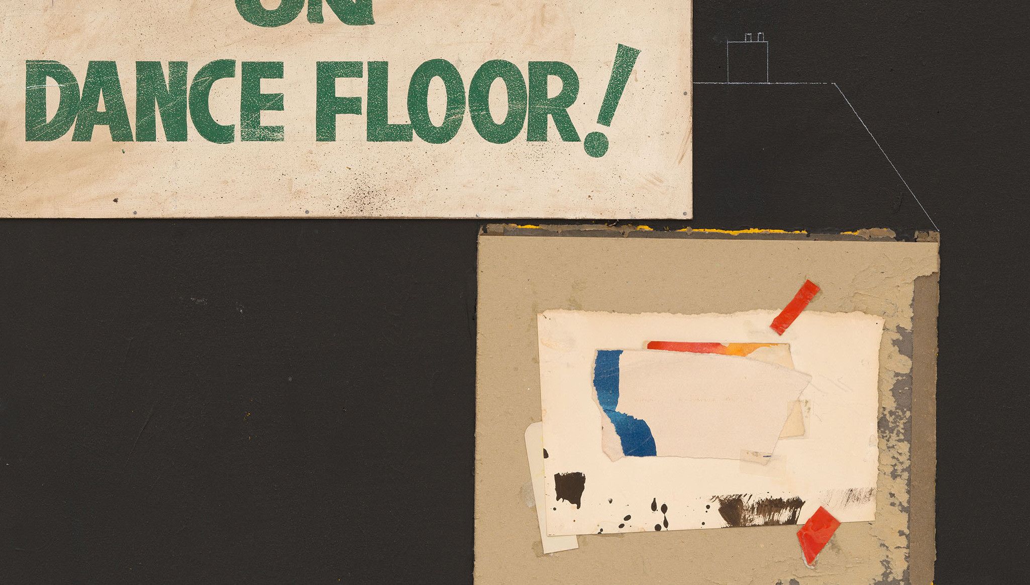 A detail of an artwork by Raymond Saunders called Untitled, dated 1999