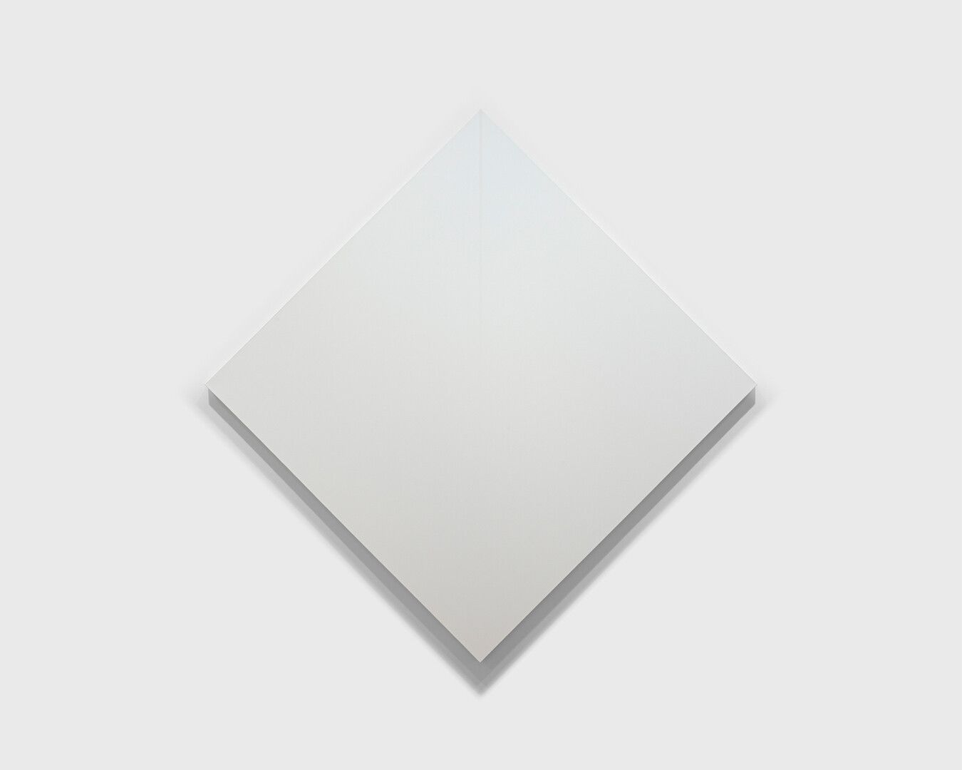 An acrylic painting on canvas by Mary Corse, titled, Untitled (White Diamond, Negative Stripe), dated 1965.