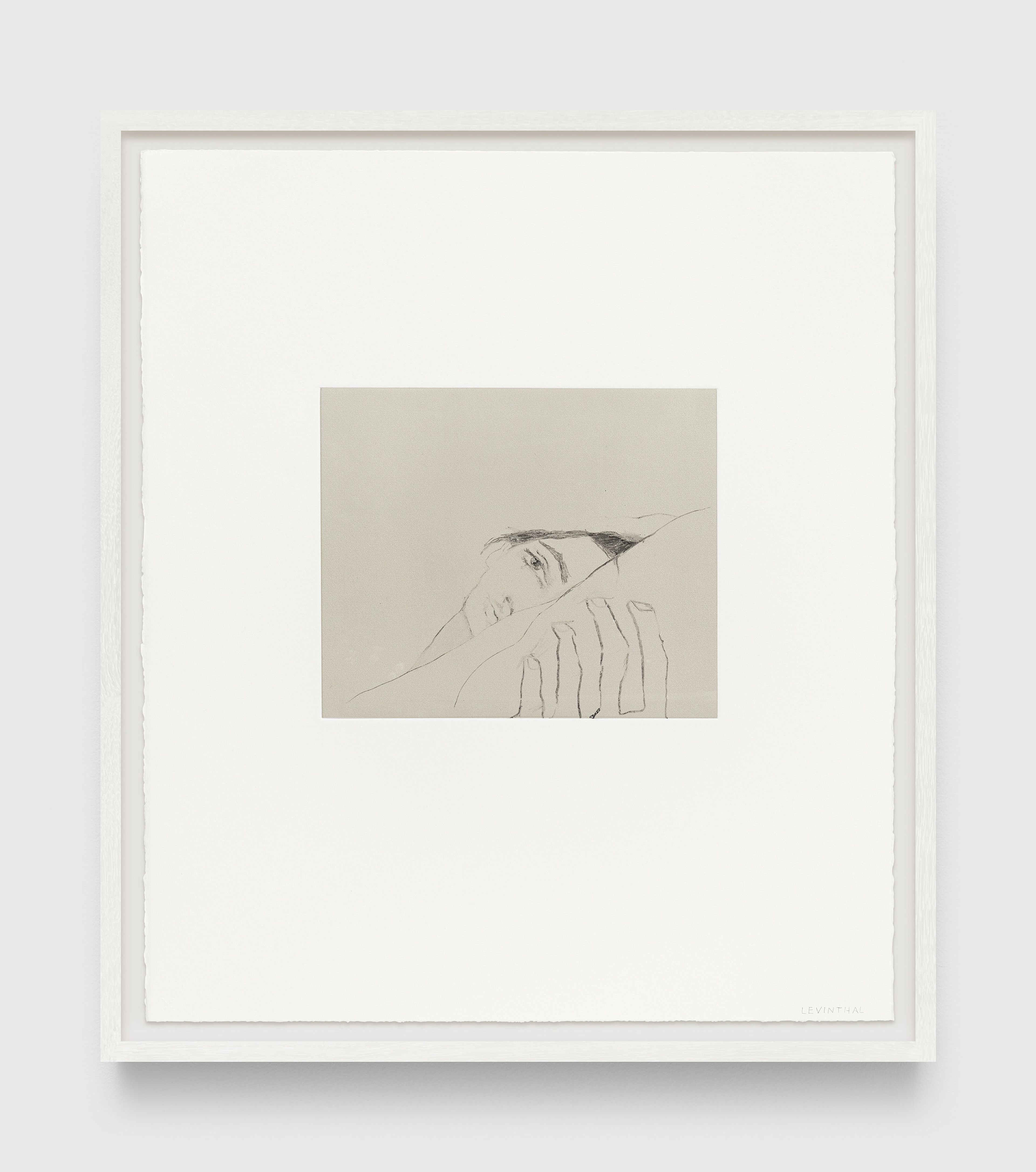 A print by Aubrey Levinthal, titled Worry Woman, dated 2025.