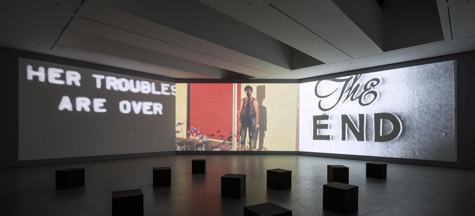 Installation view of the exhibition Philip-Lorca di Corcia: Hustlers at David Zwirner in New York, dated 2013.