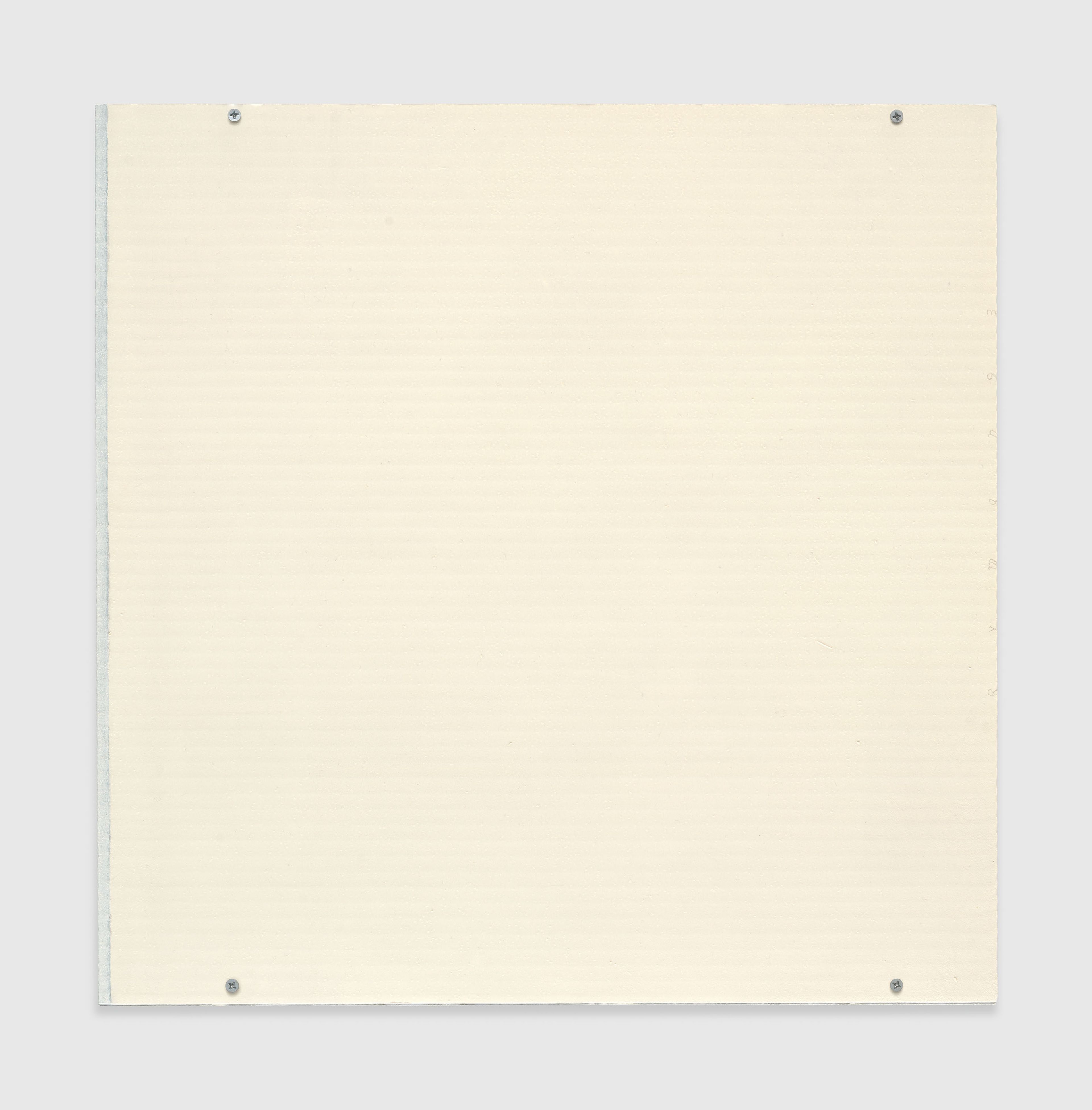 A painting by Robert Ryman, titled Part 5, dated 1993.