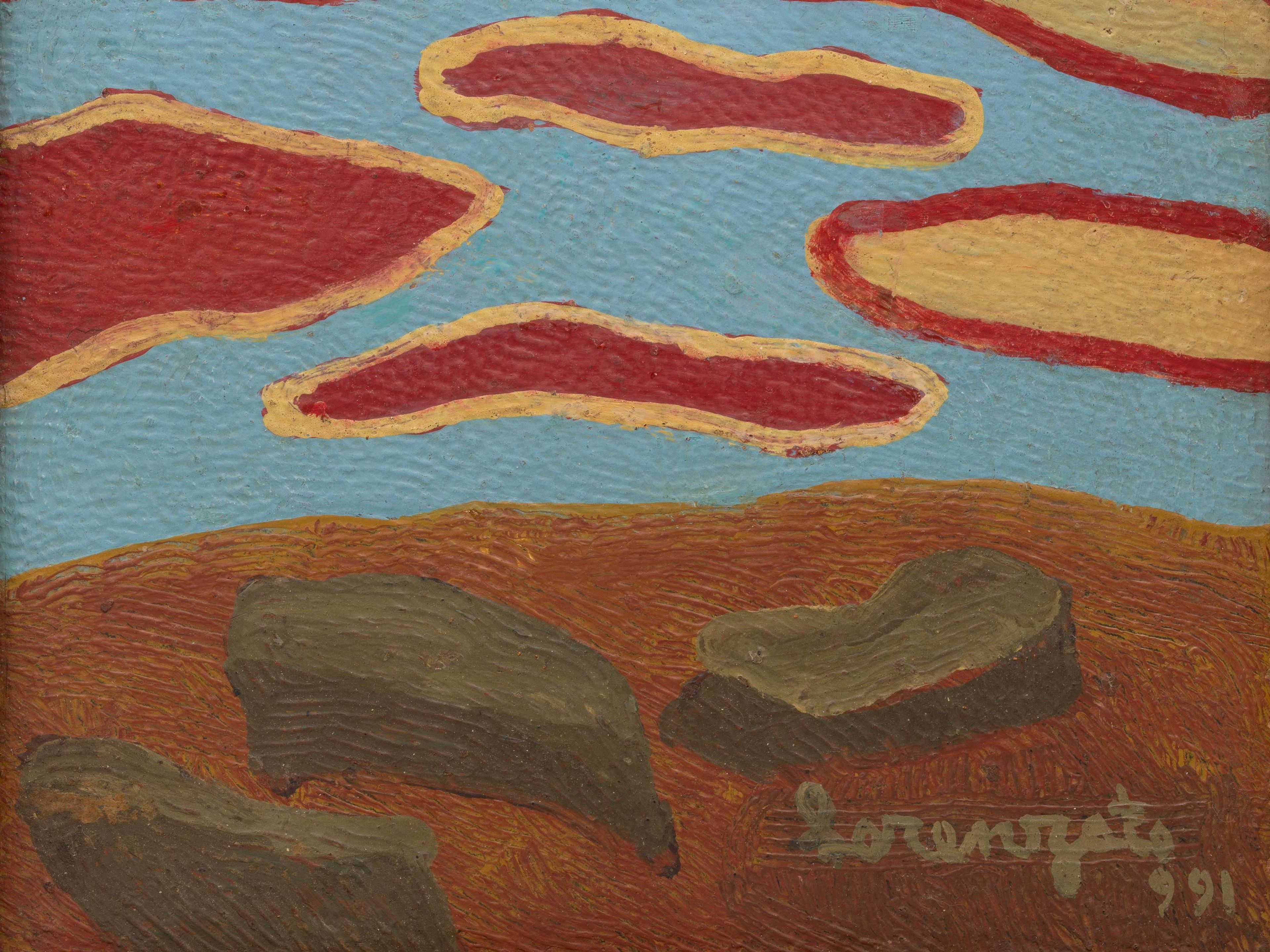 A detail from a painting by Amadeo Luciano Lorenzato, titled Sem título (Untitled), dated 1991.