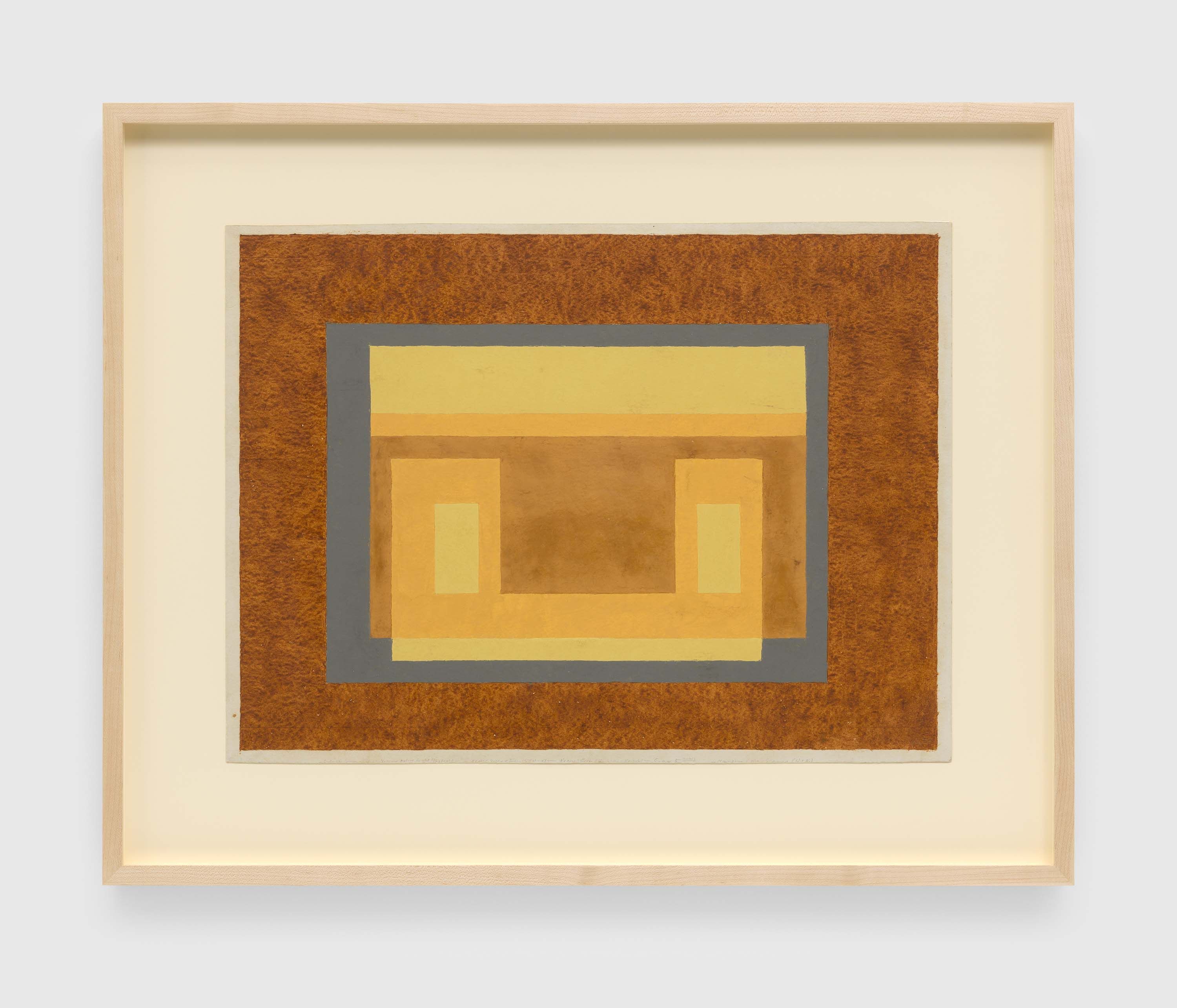 A drawing by Josef Albers, titled Variant/Adobe, dated 1947.