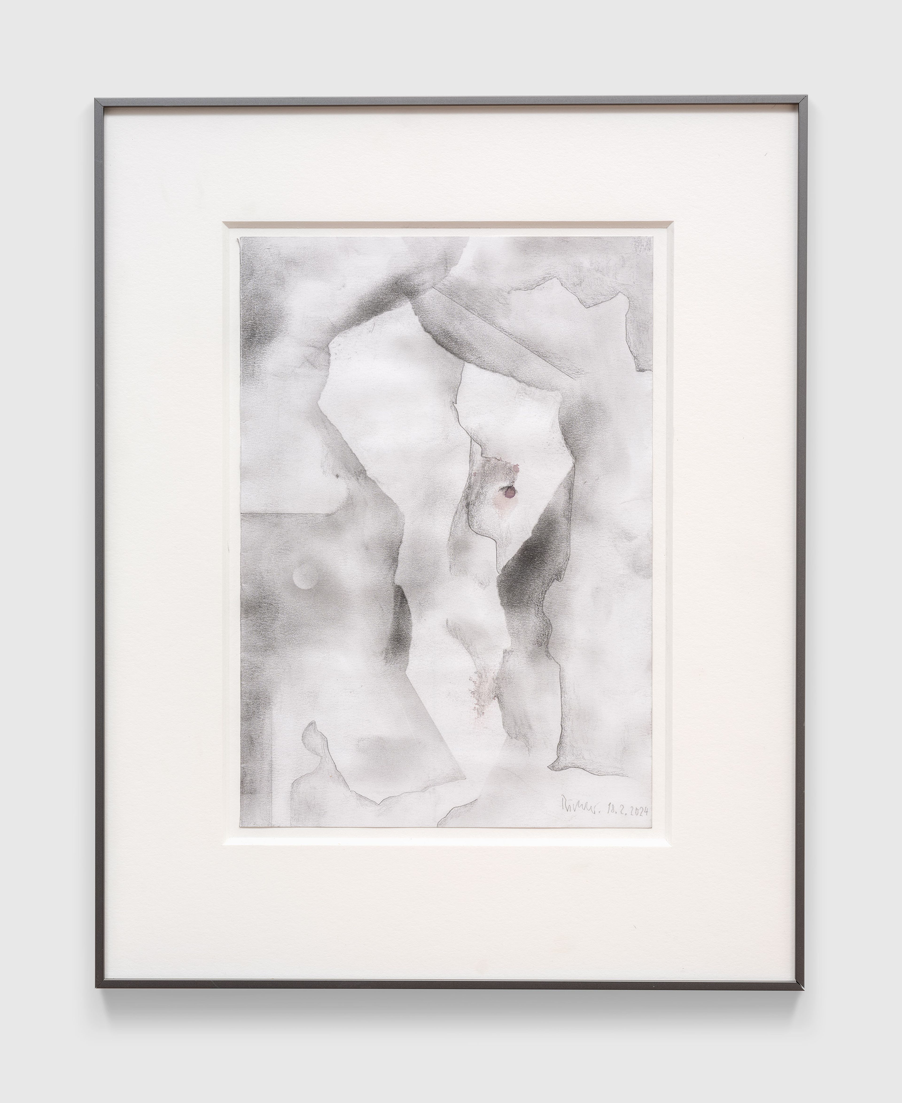 A work on paper by Gerhard Richter, titled 18.2.2024, dated 2024.