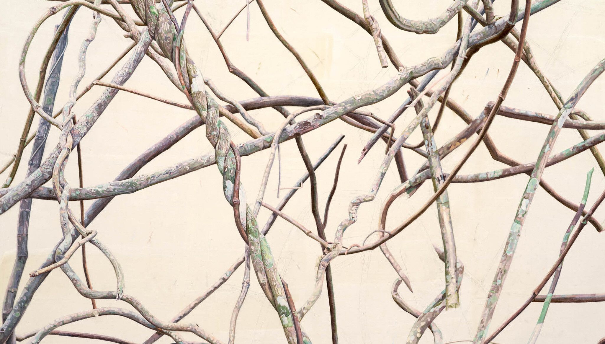 Detail of a work by Toba Khedoori, "Untitled," dated 2023